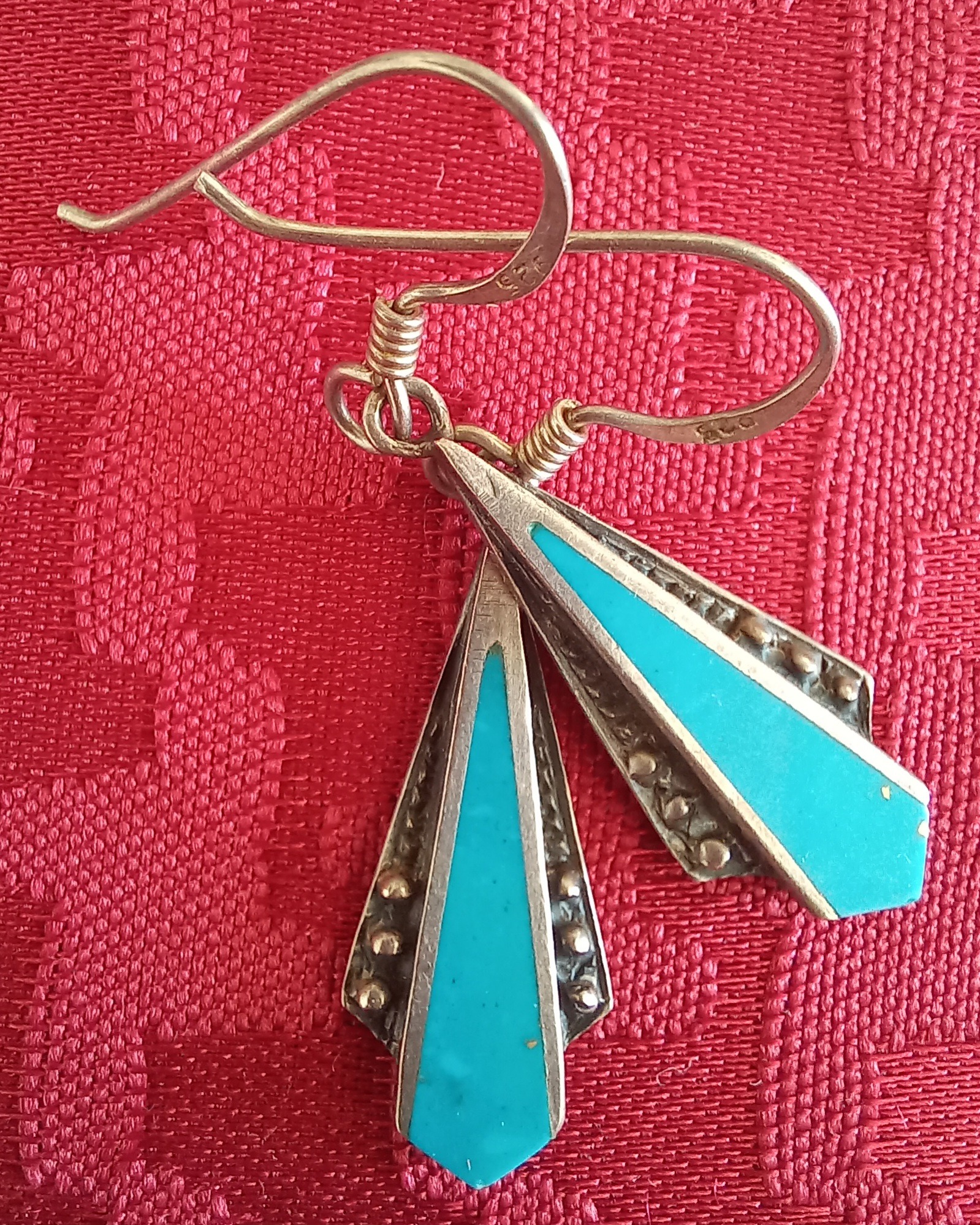 گوشواره نقره قدیمی خارجی