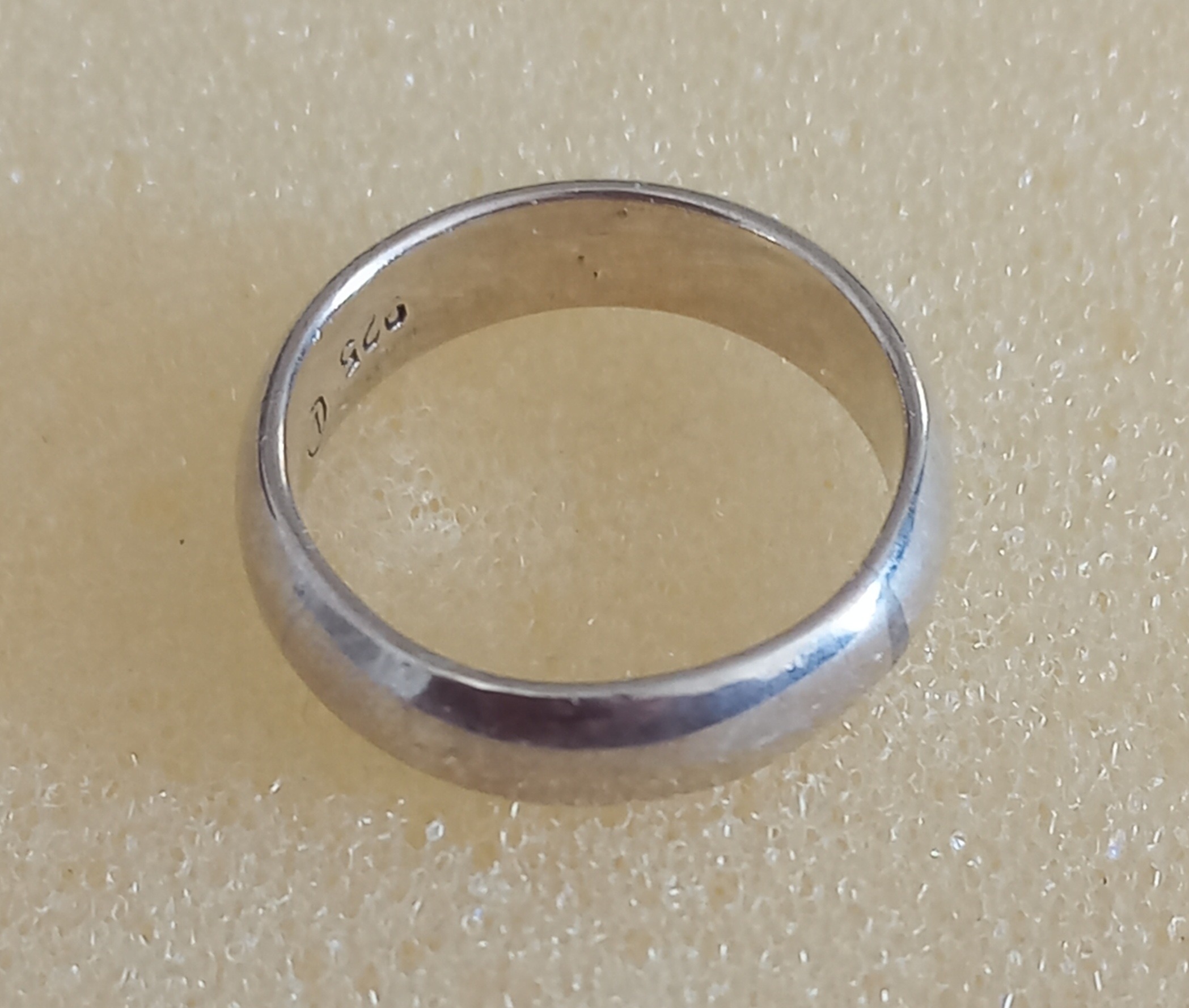 حلقه نقره 925 ساده خارجی