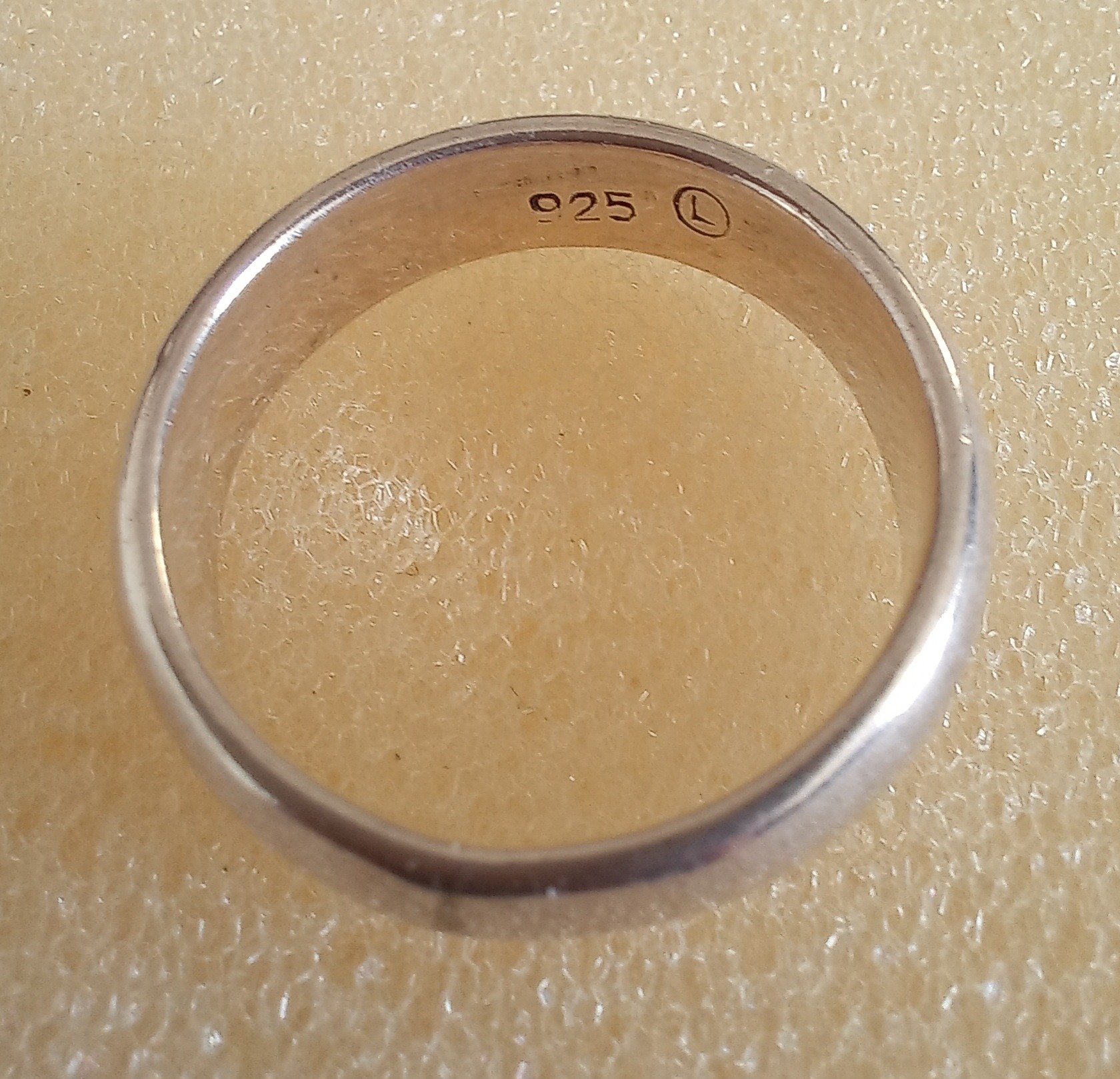 حلقه نقره 925 ساده خارجی