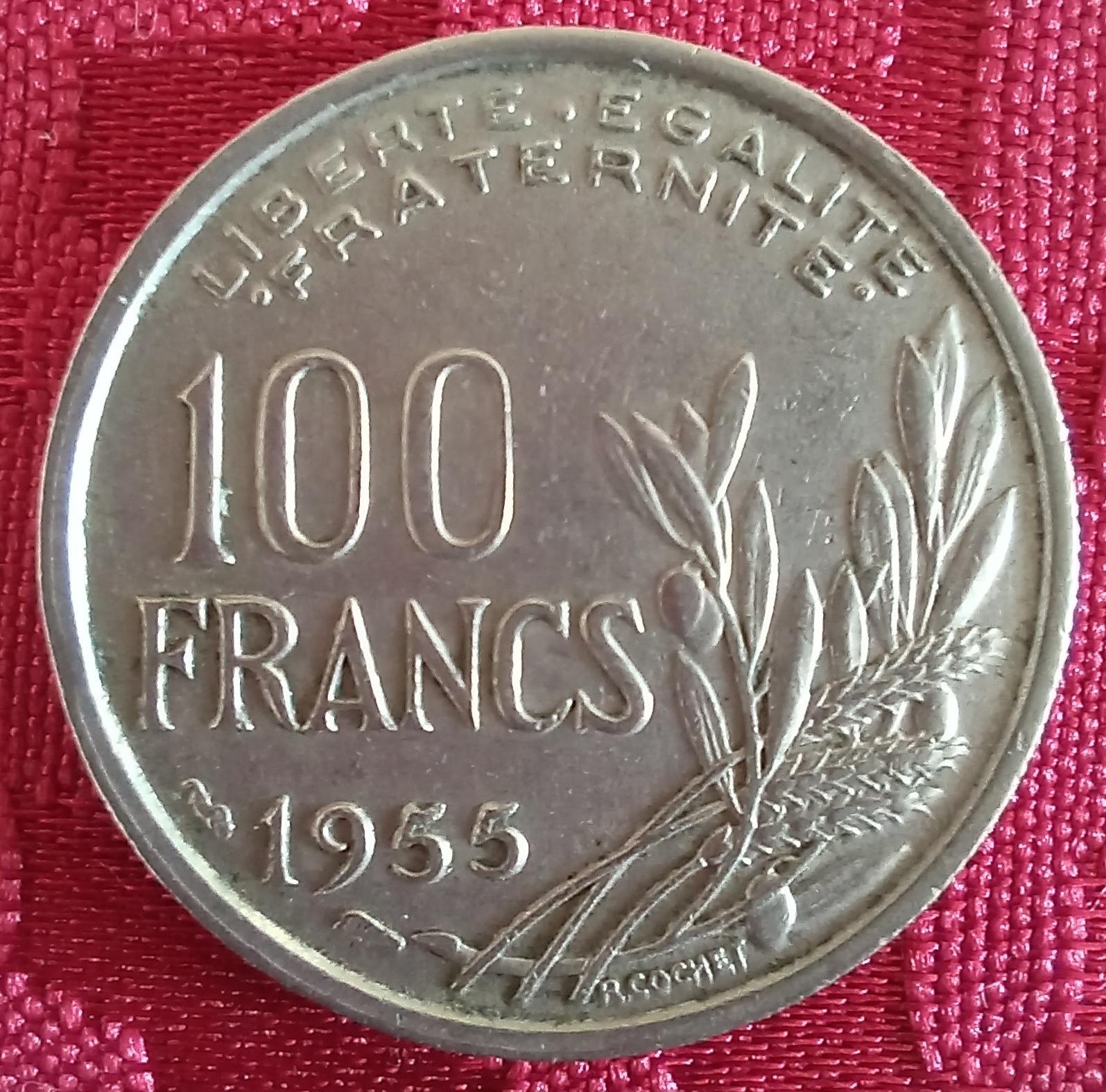 سکه 100 فرانک فرانسه 1955