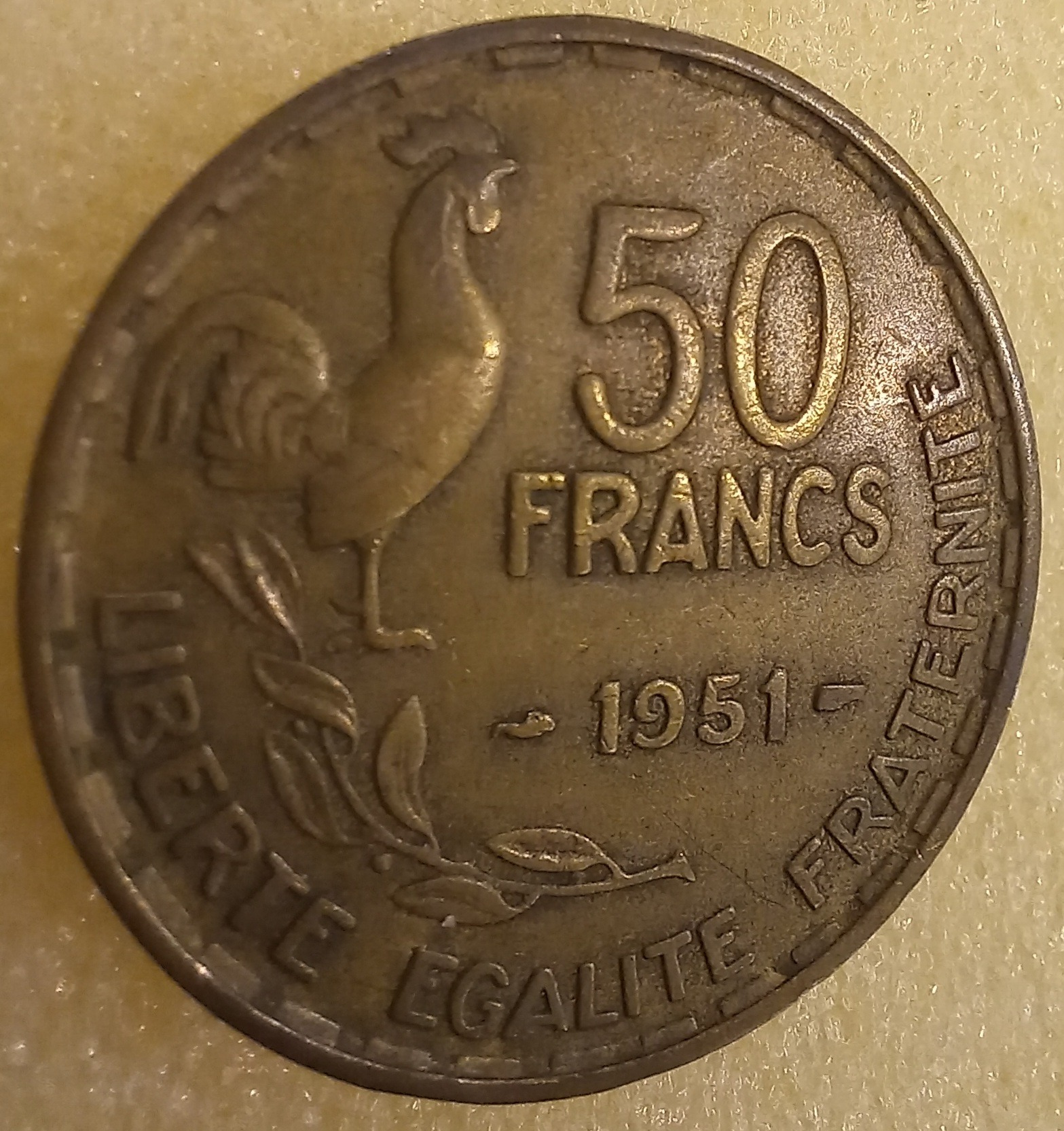 سکه 50 فرانک فرانسه 1951