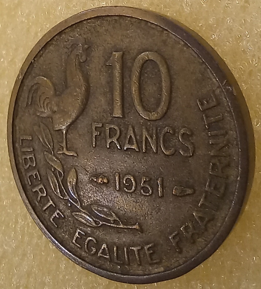 سکه 10 فرانک فرانسه 1951