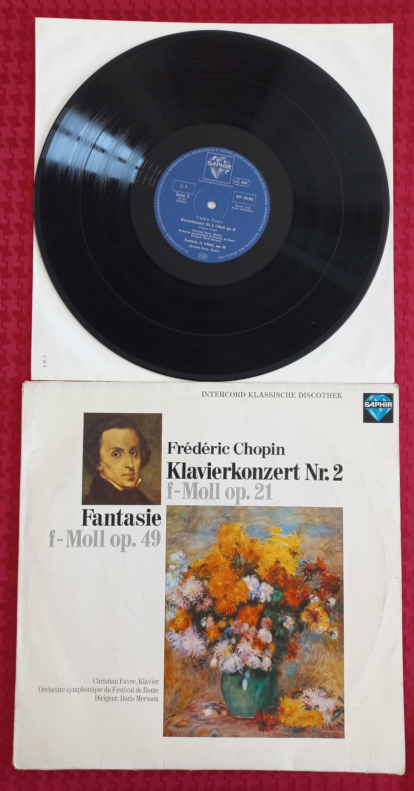 صفحه گرام فردریک شوپن Frédéric Chopin قدیمی