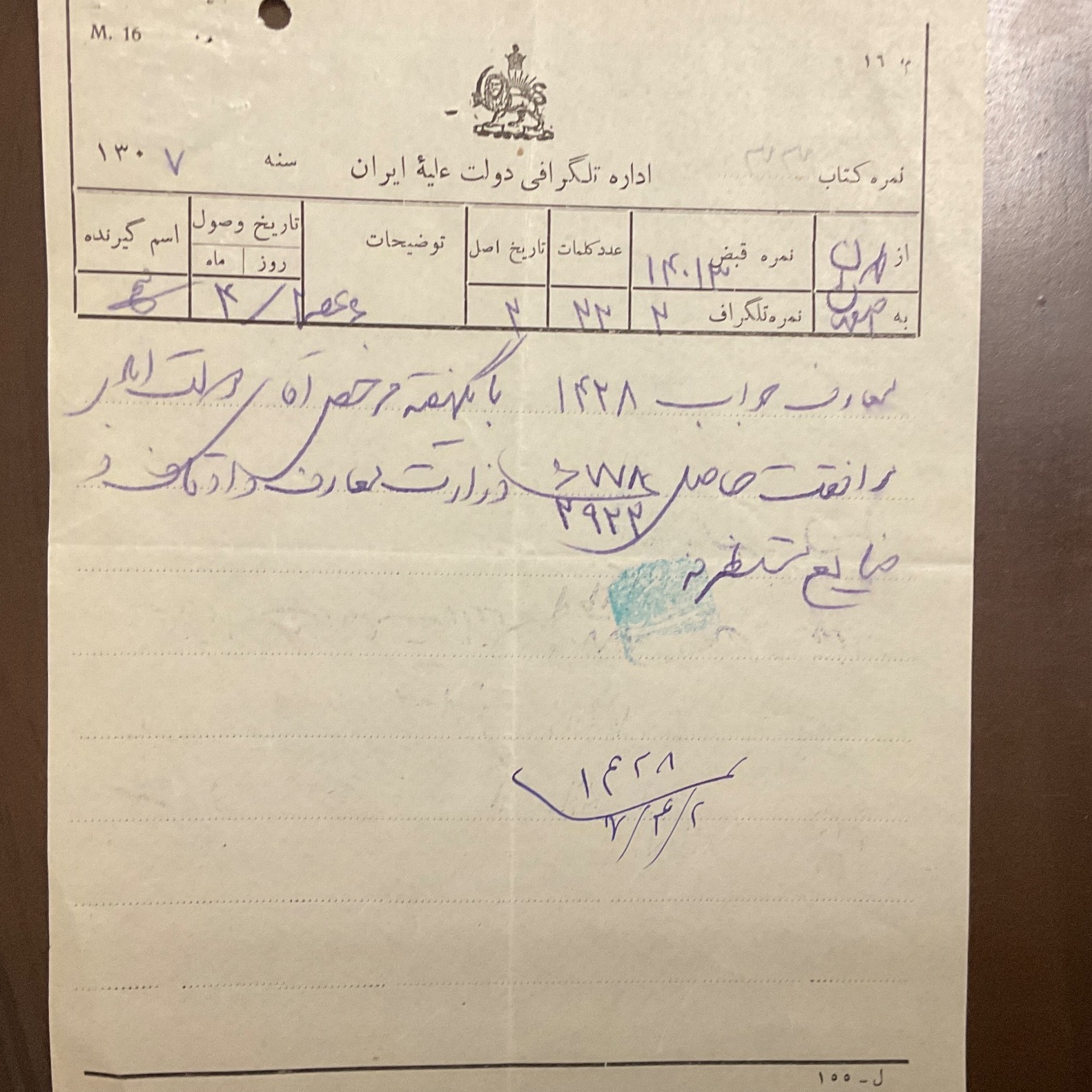 اداره تلگرافی دولت علیه ایران