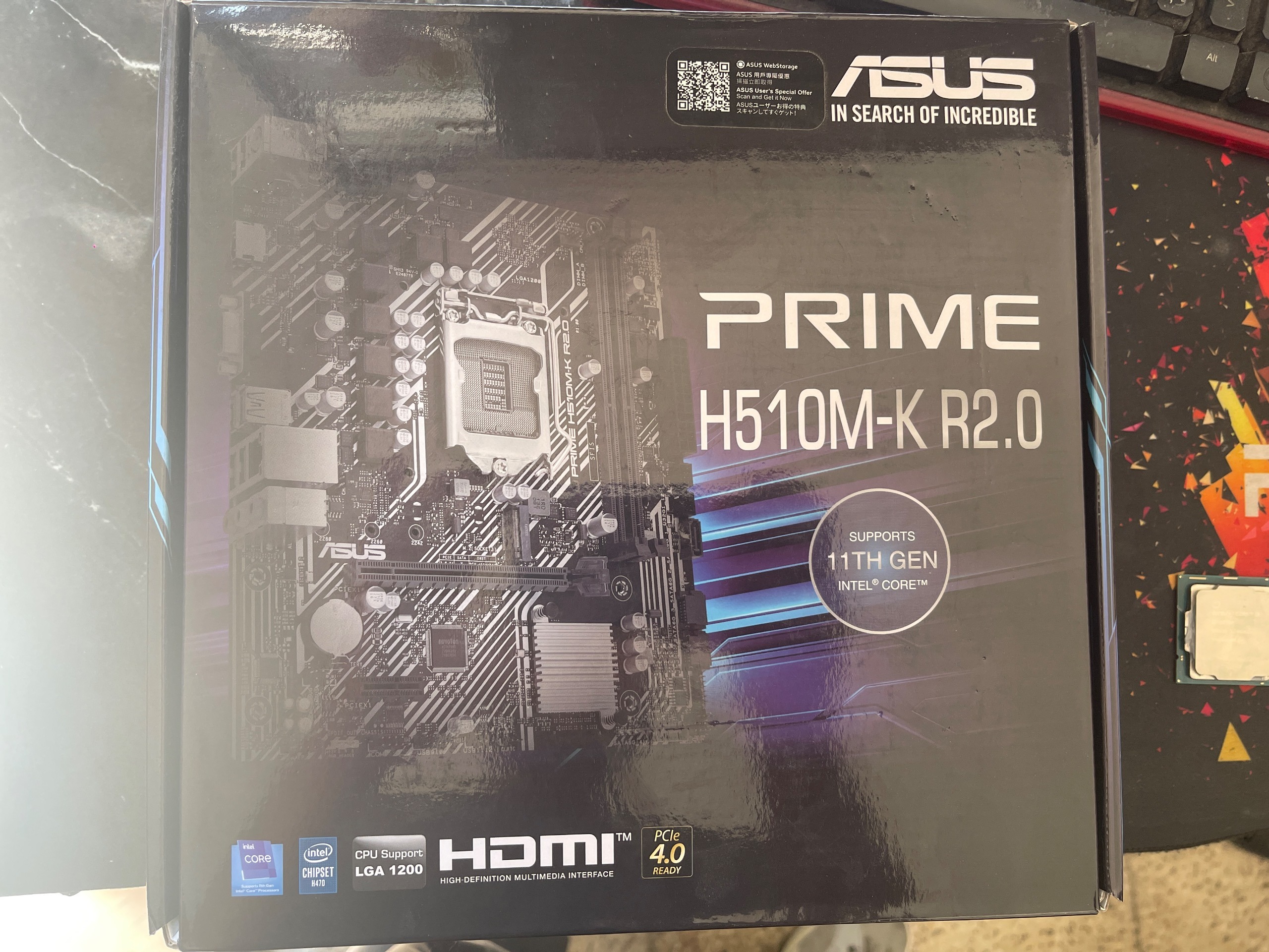 مادربرد Asus H510M-K R2.0 با جعبه و 2 سال گارانتی