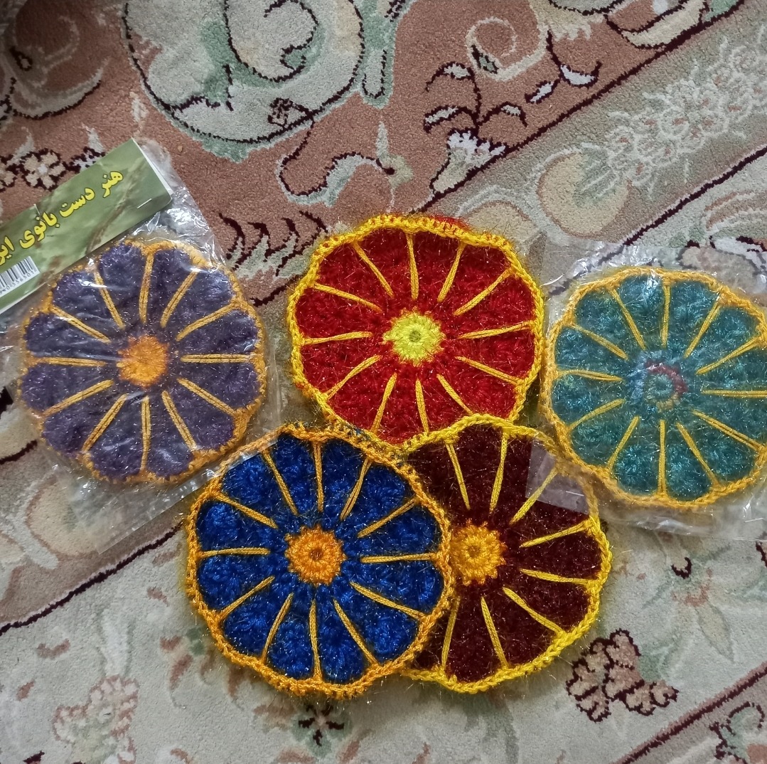 اسکاچ قلاب بافی مرگ نداره این اسکاچ دست بافت