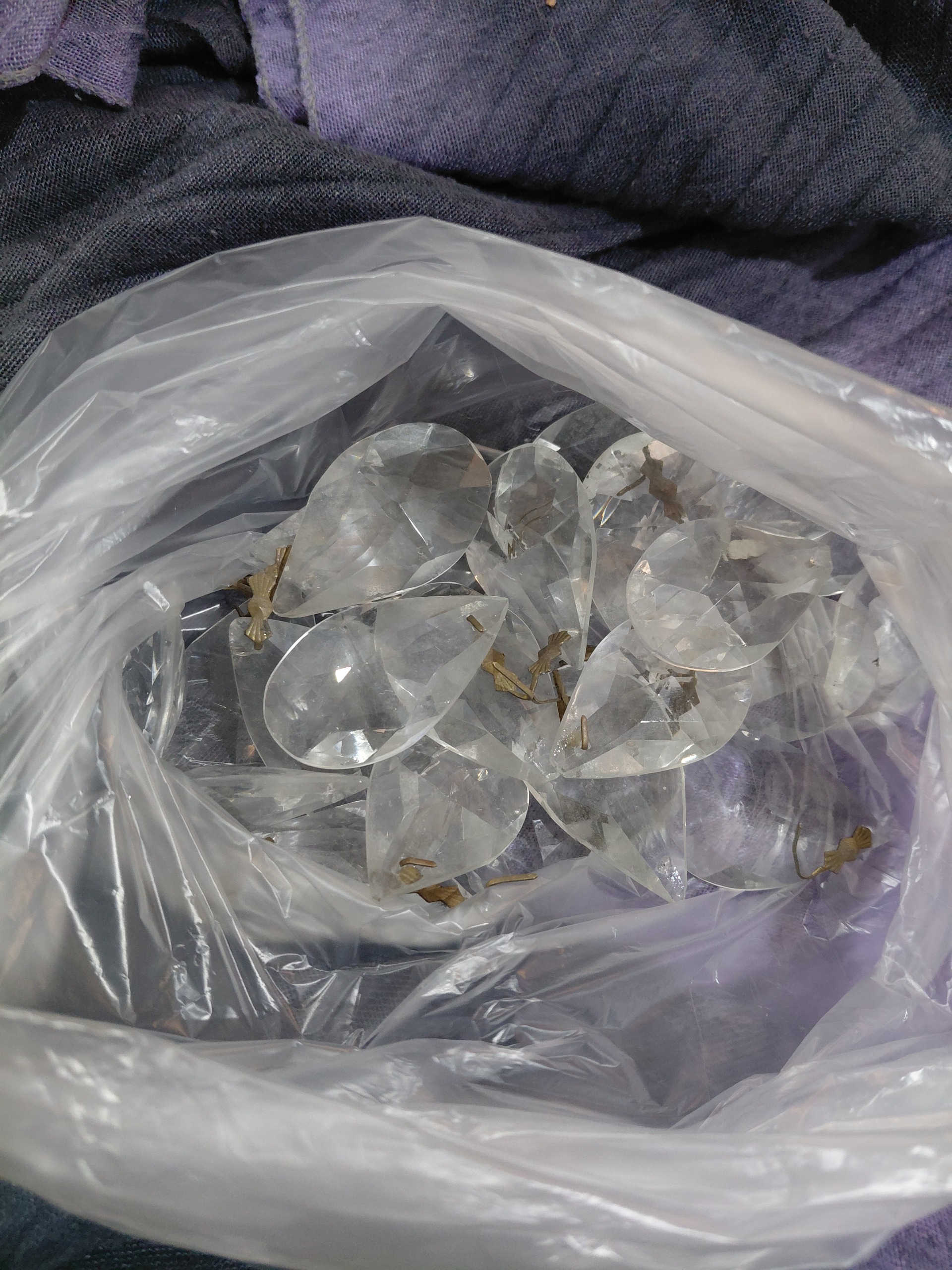 شیشه کریستالی لوستر طرح اشکی