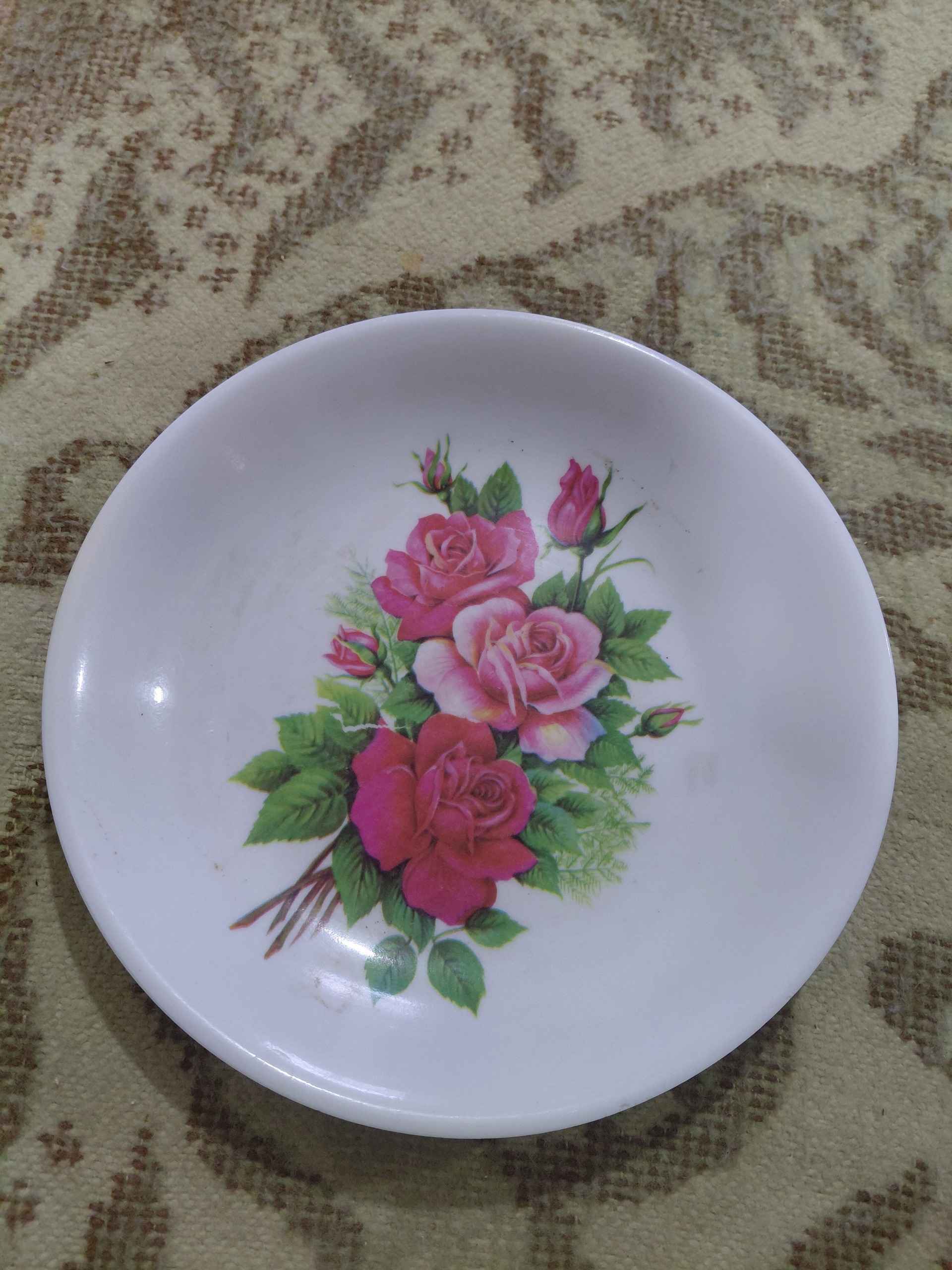 بشقاب گل صورتی ملامین