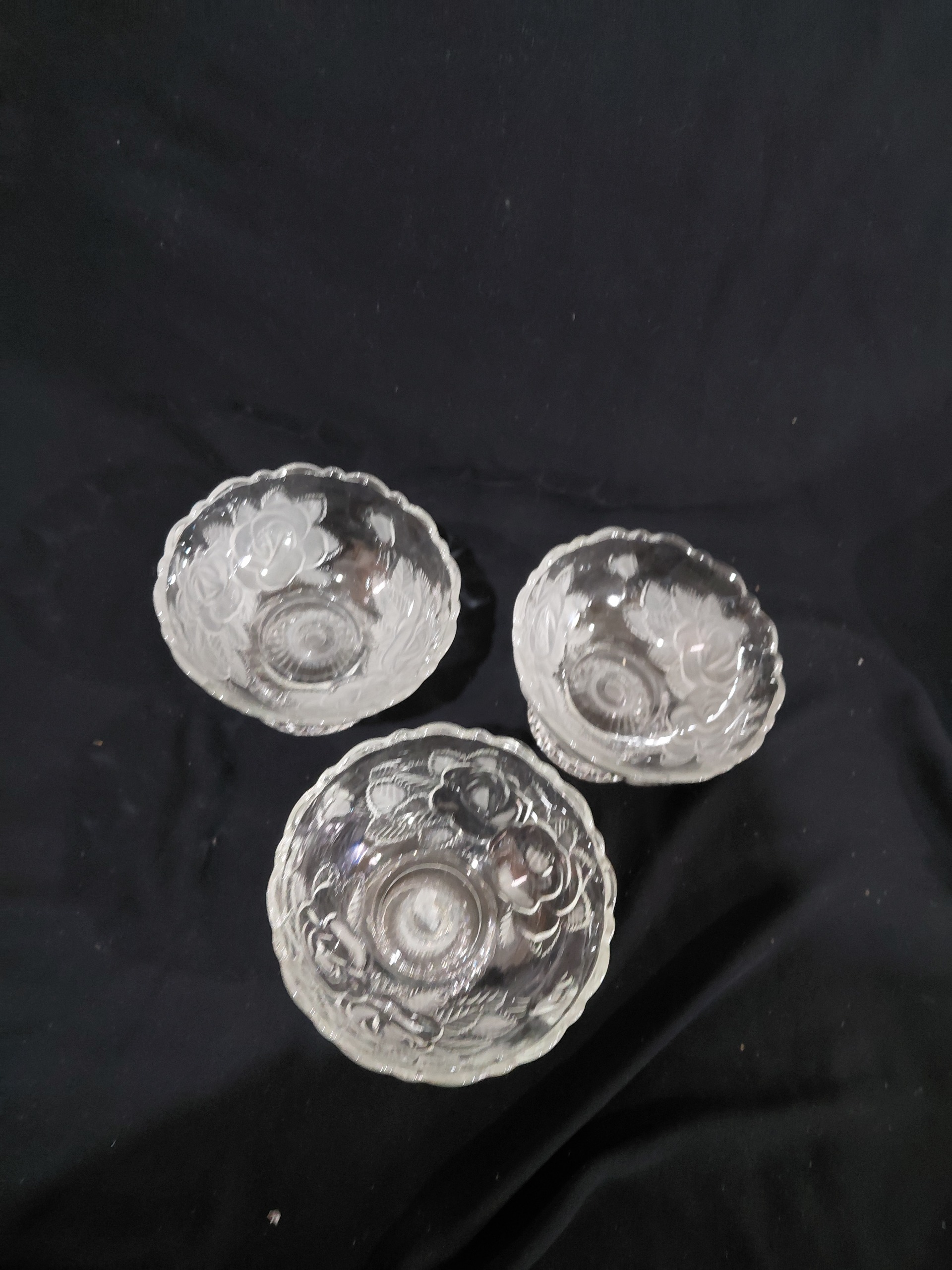 آجیل خوری قدیمی پایه دار سه تا باهم