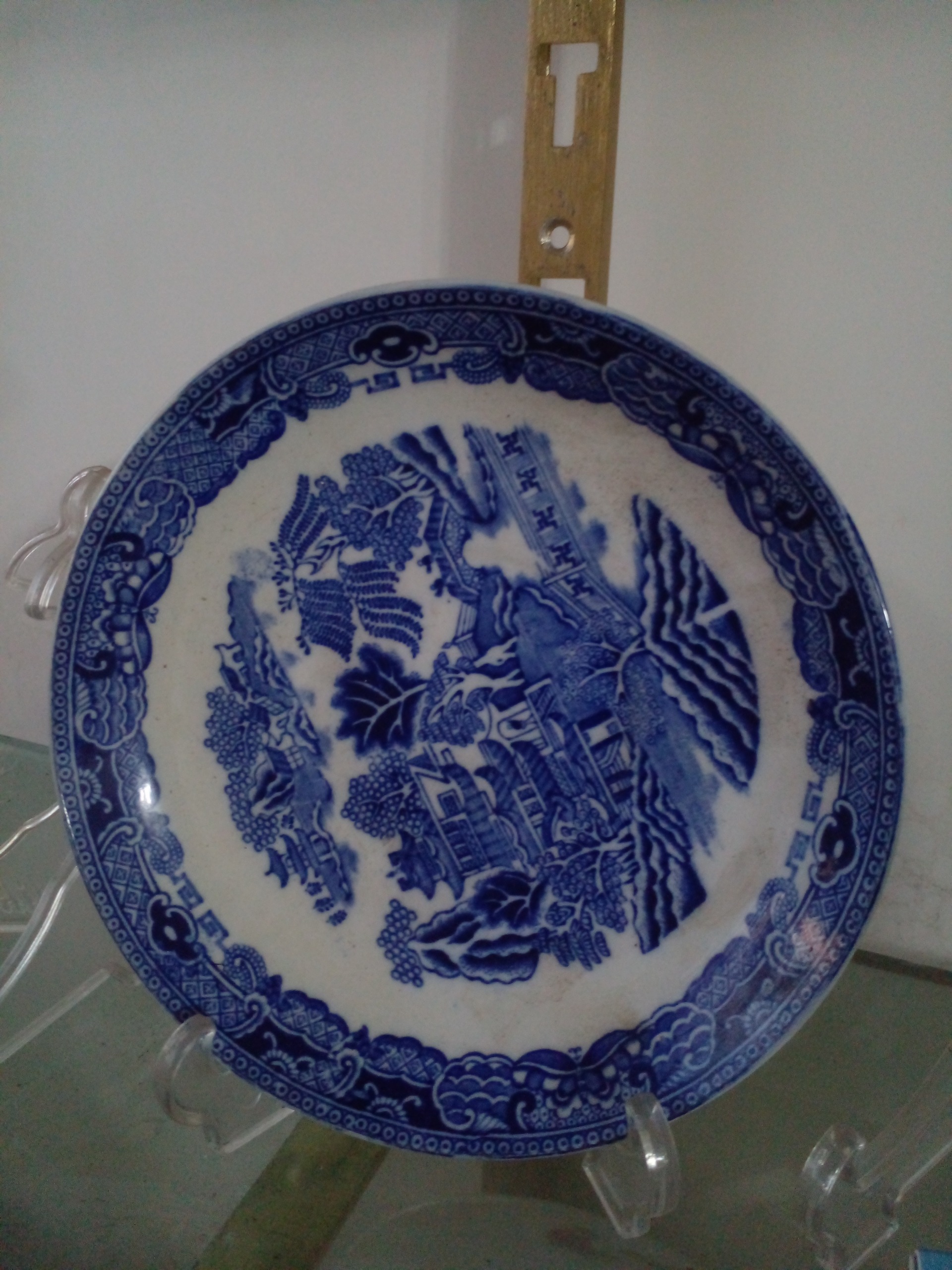 بشقاب قلم ابی انگلیسی قدیمی