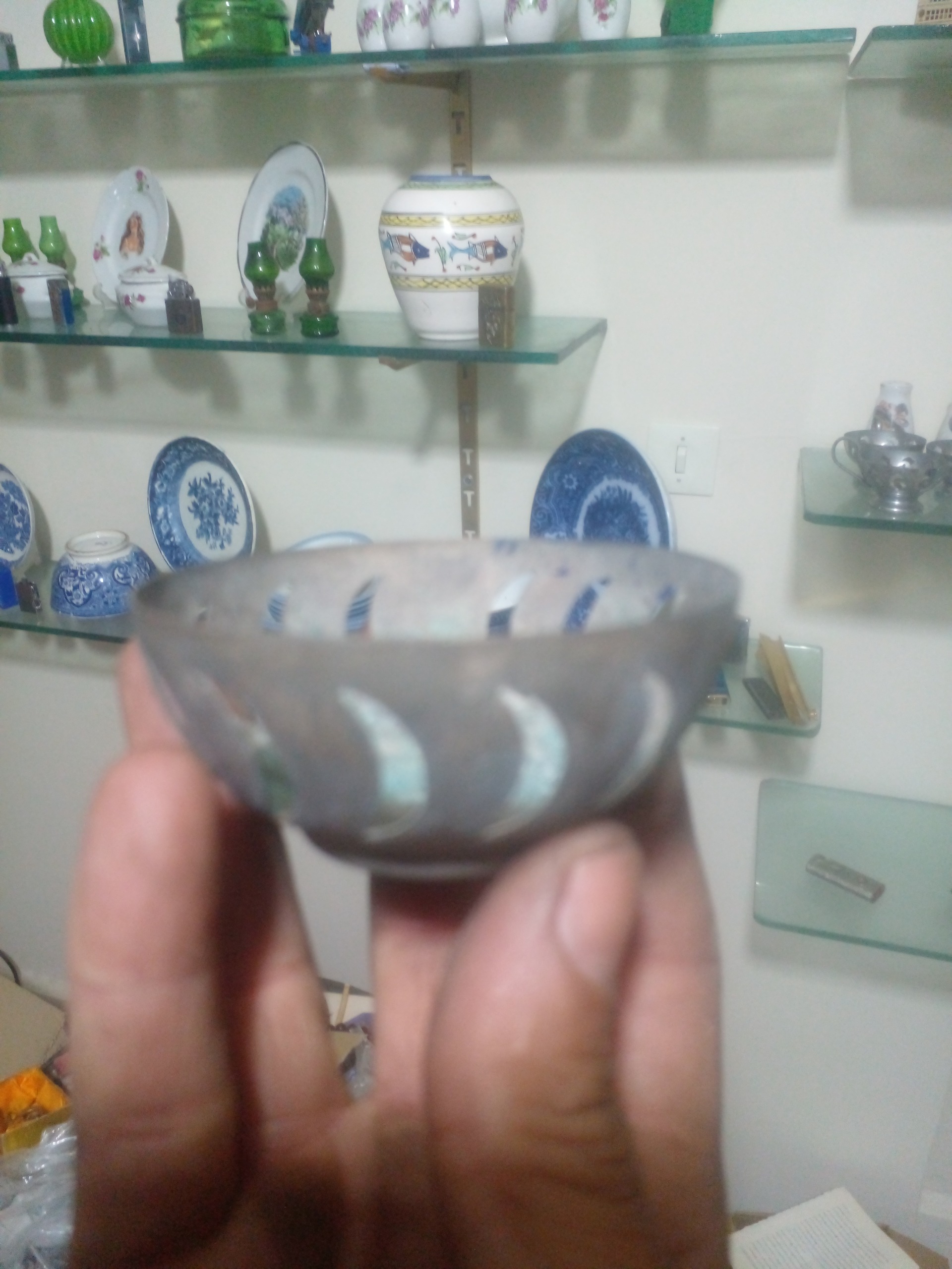 ظرف زیبای اره کاری برنجی دکوری قدیمی