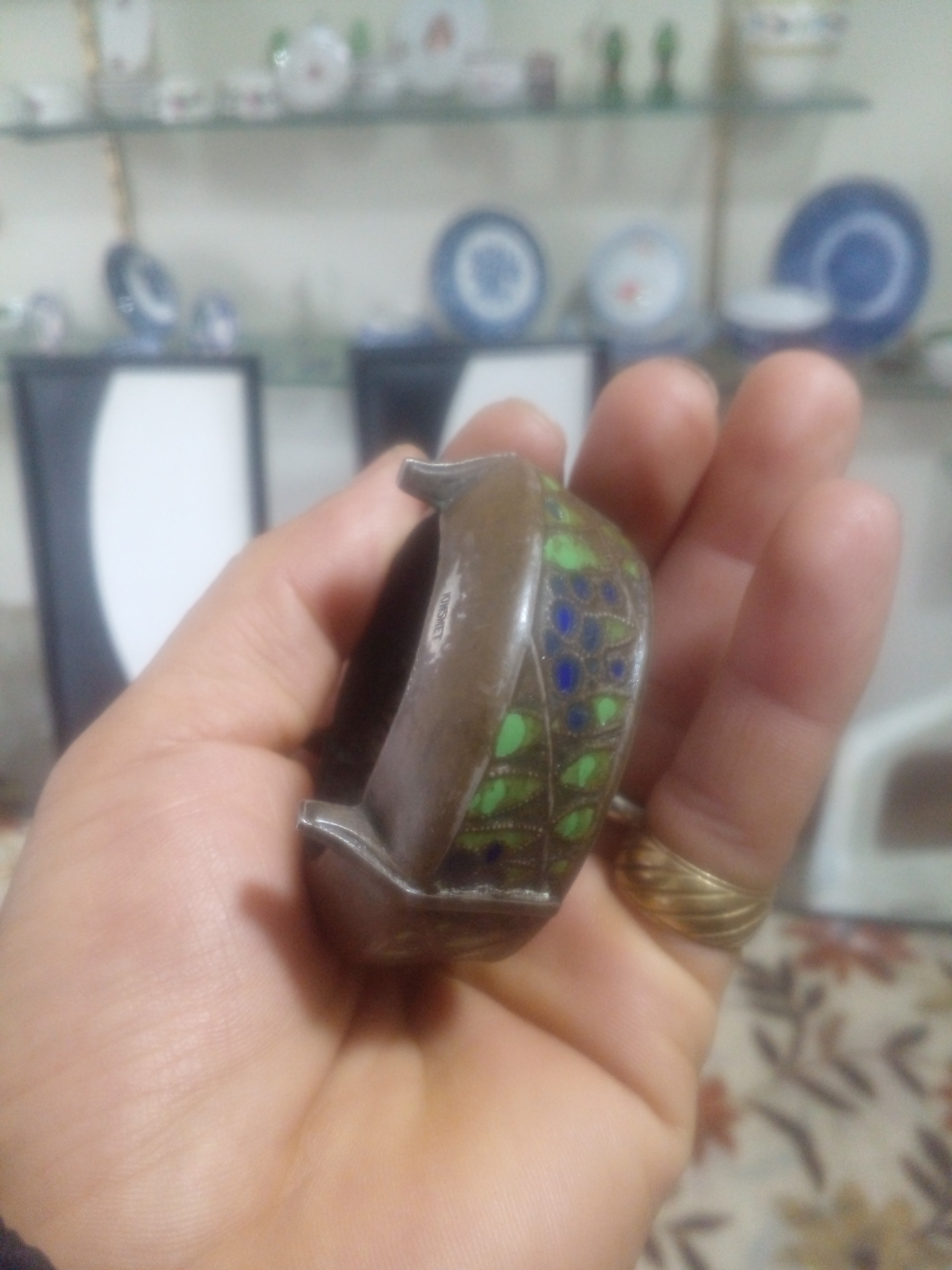 خاویار خوری نقره مینا کاری روسی 42 گرم