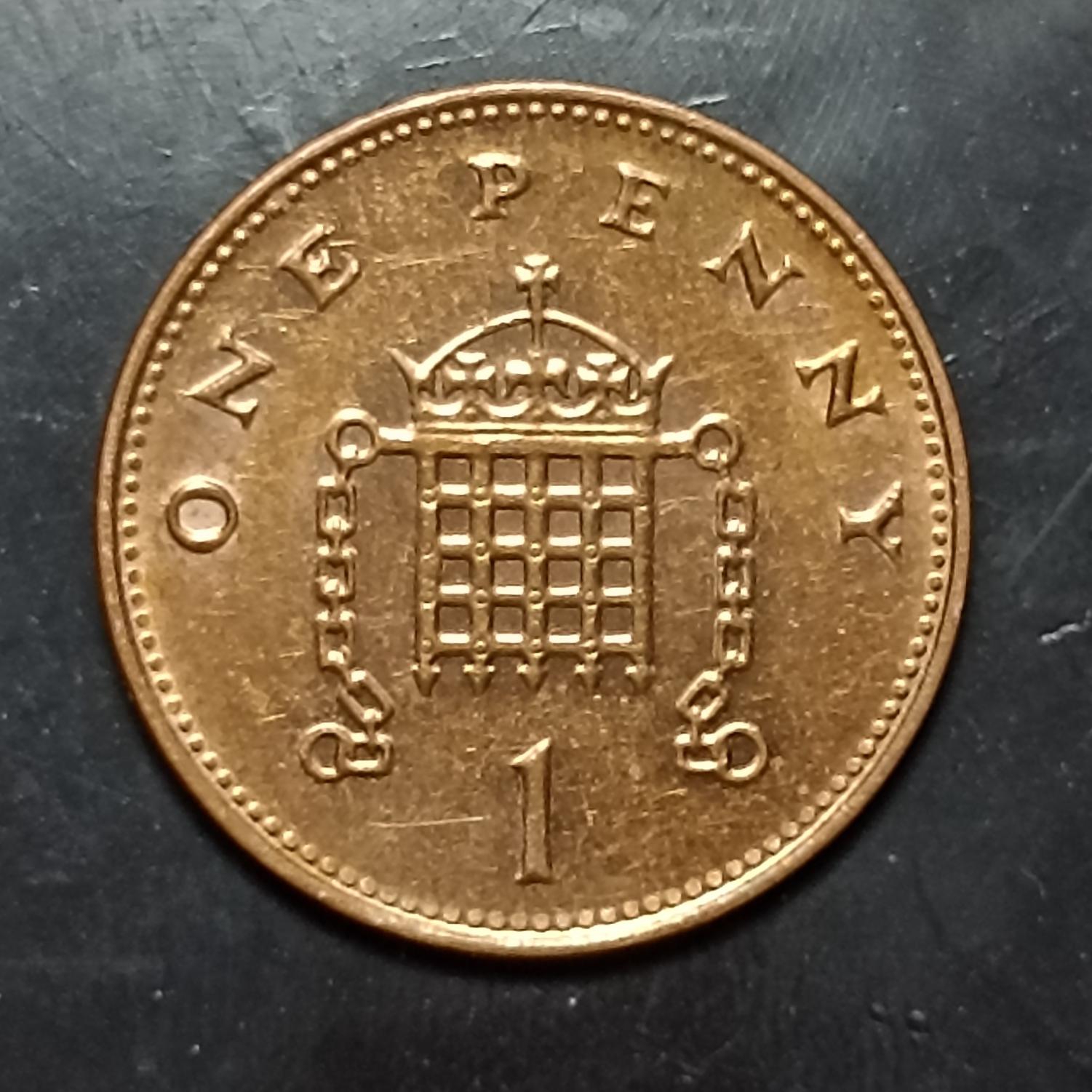 سکه 1 پنی سال 2000 بانکی (پیری ملکه)