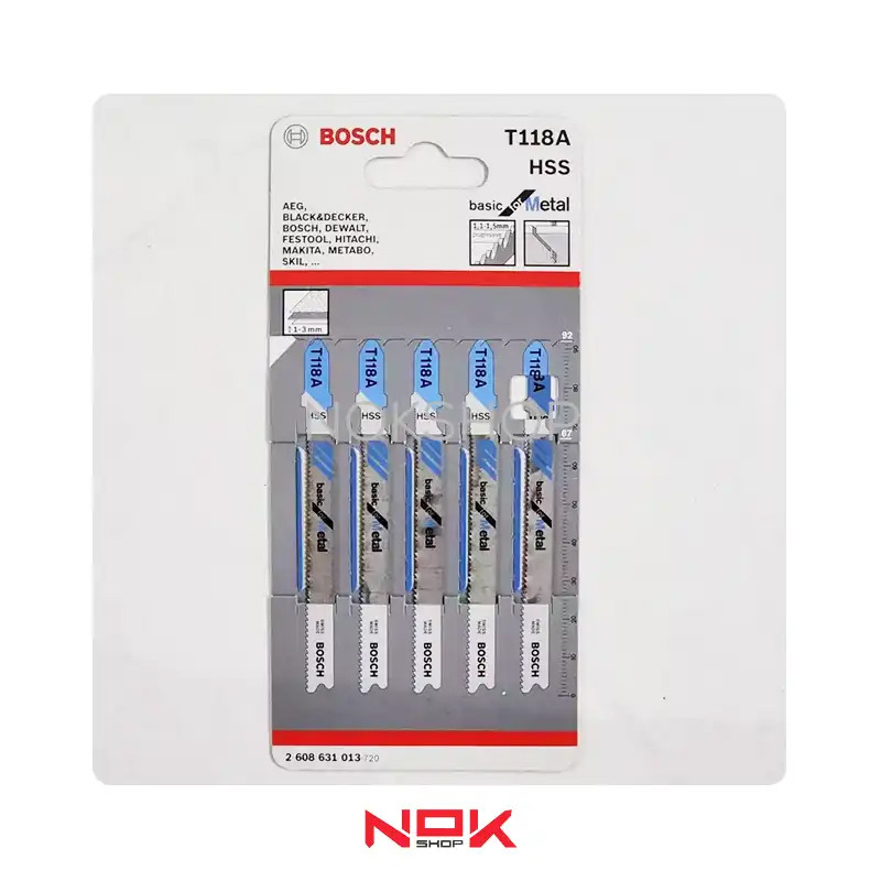 تیغ اره عمود بر آهن 5 عددی BOSCH اصلی کد T118A