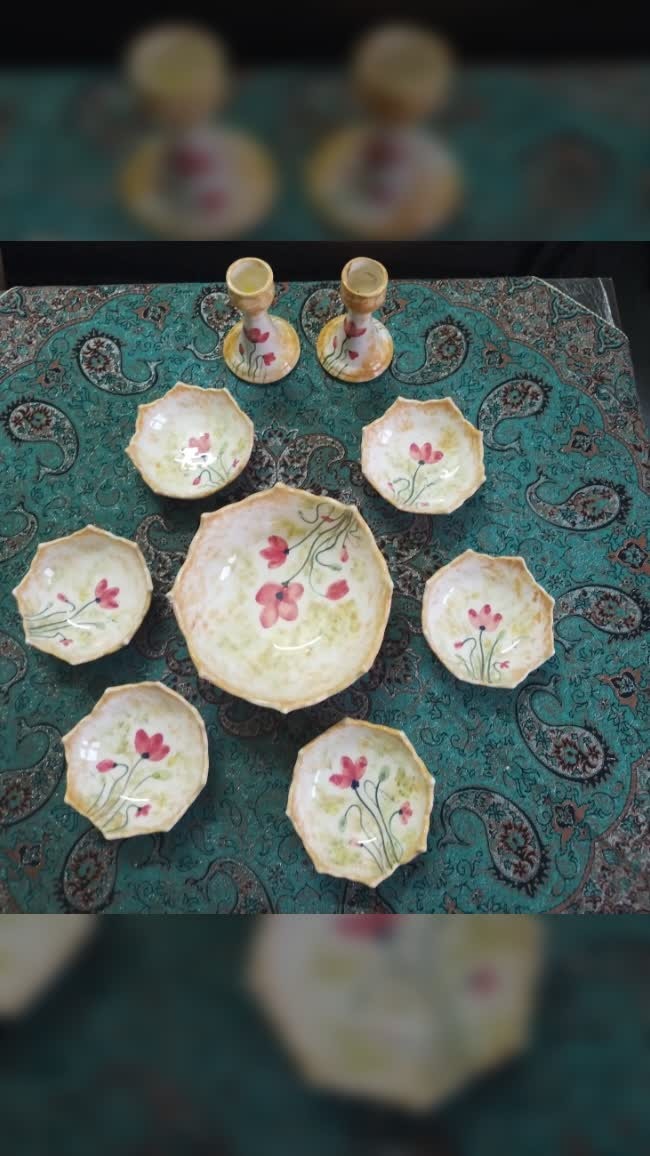 ست ظروف سرامیکی یلدایی