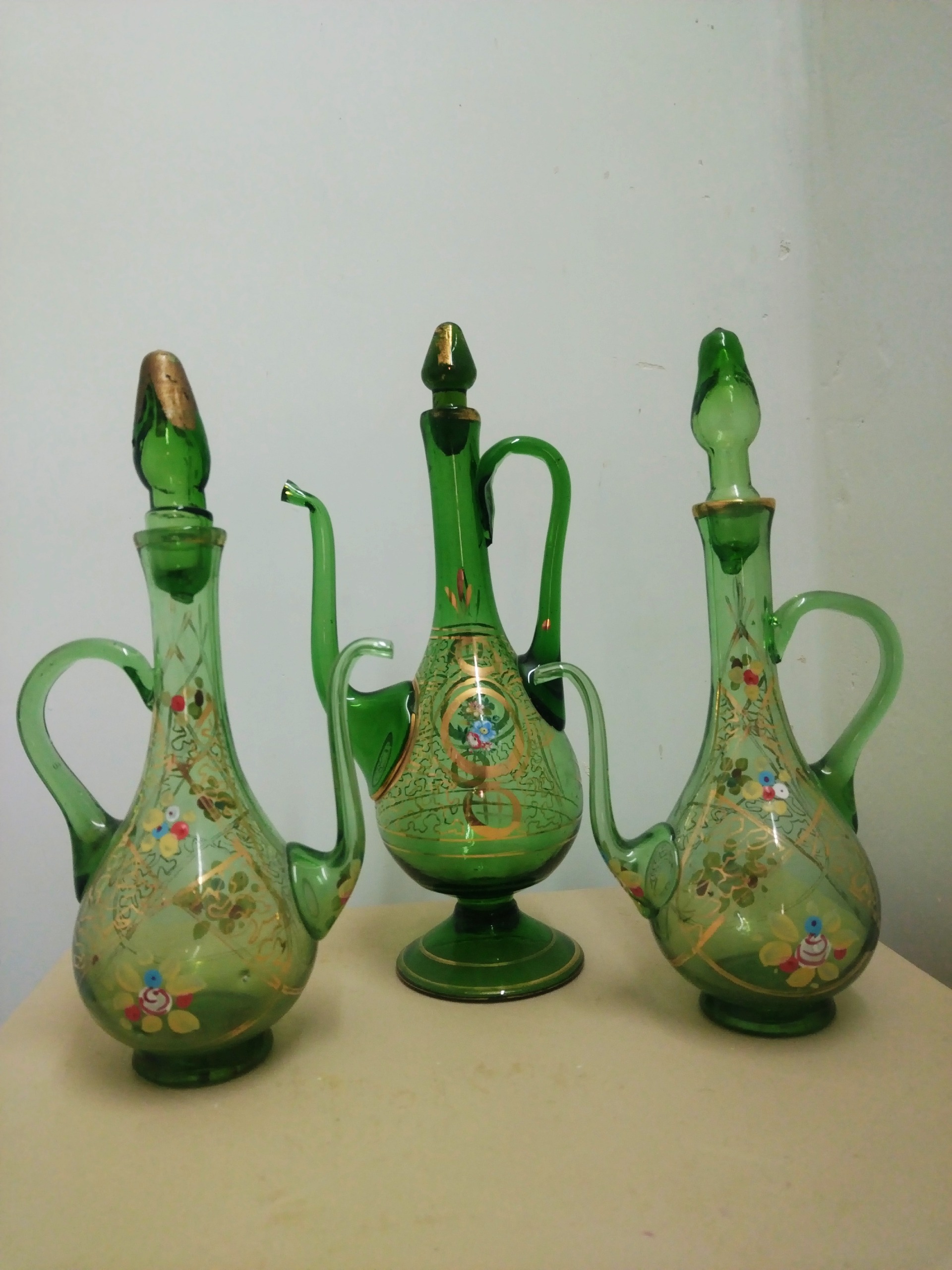 گلابدان قدیمی طلاکوب