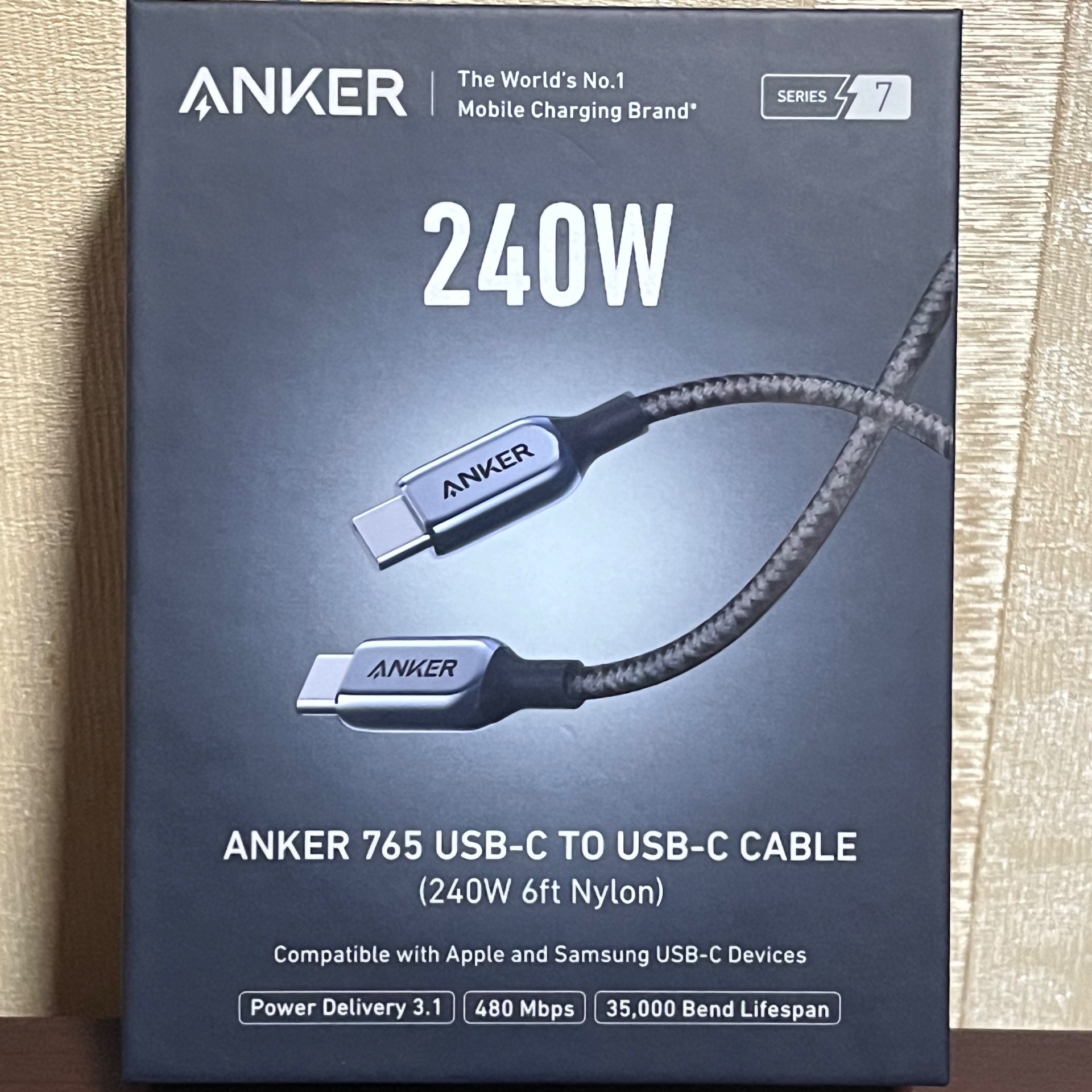 کابل آکبند نسل هفتم انکر ANKER دو سر تایپ سی