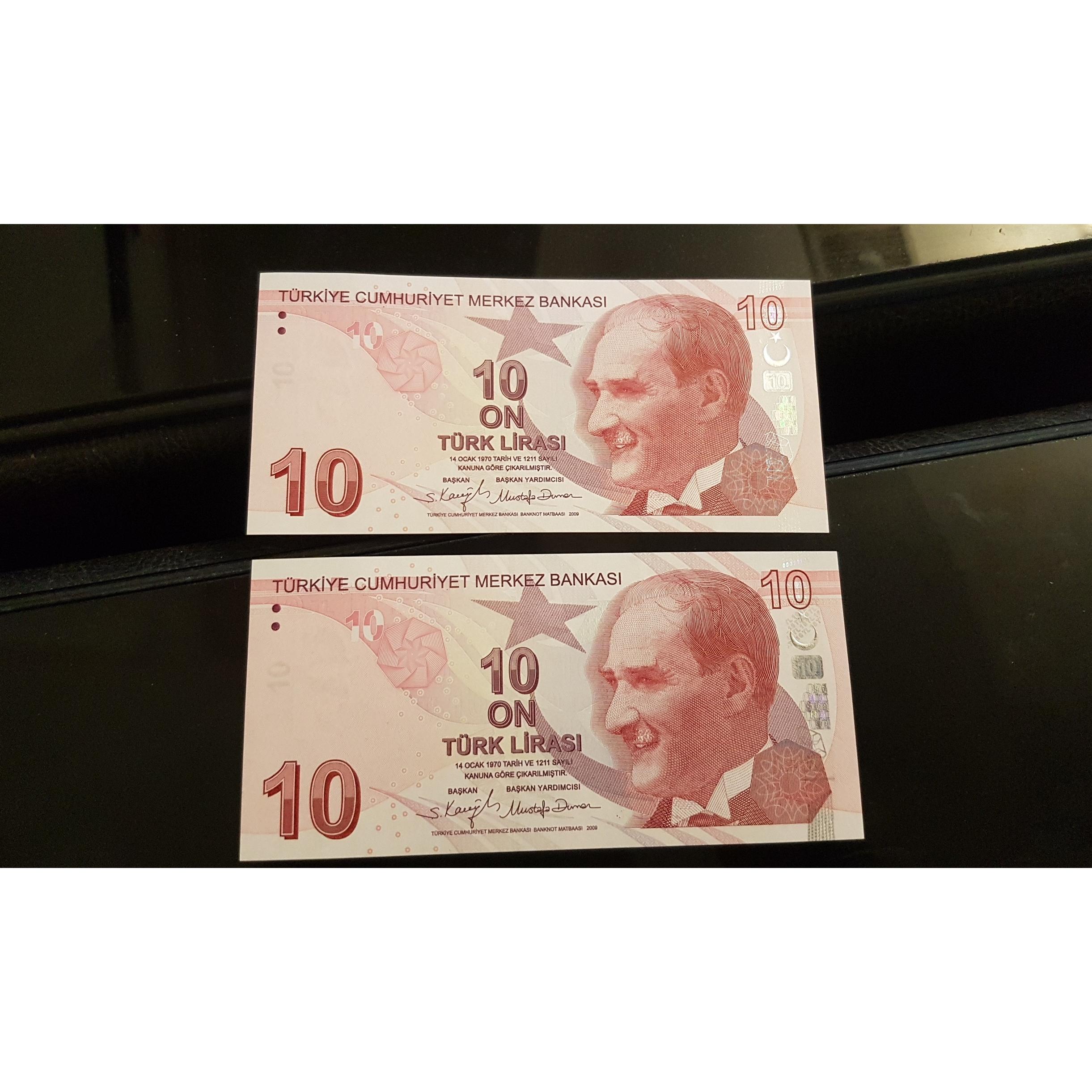 جفت 10 لیر ترکیه