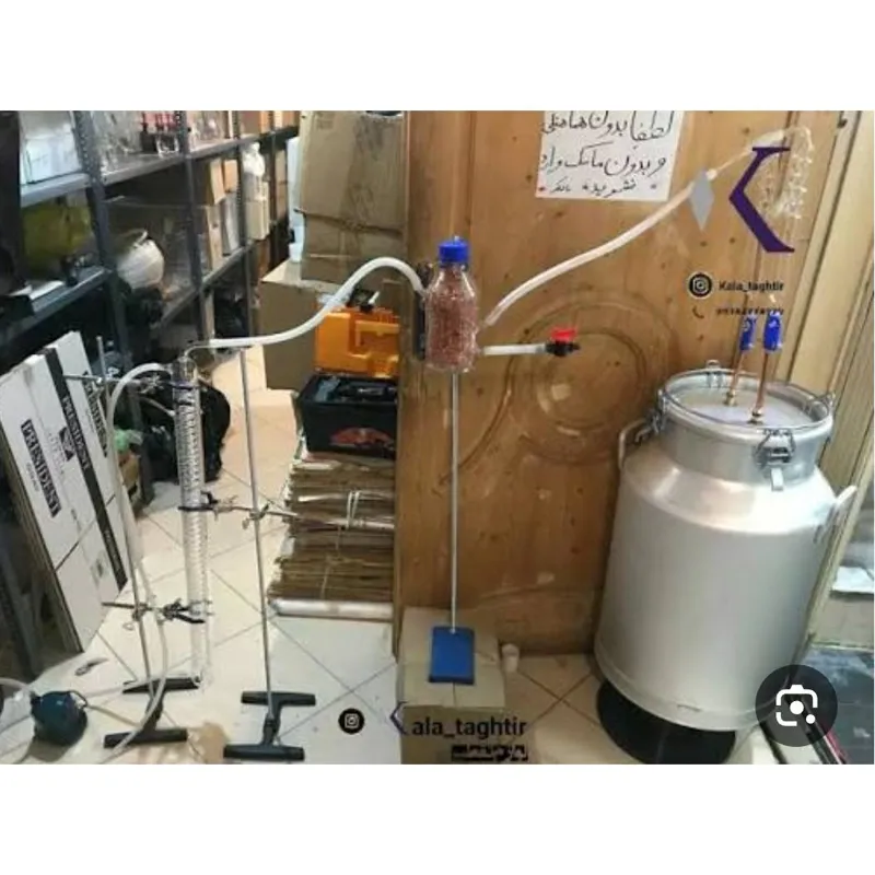 دستگاه عرقگیری و گلاب و غیره تمام پیرکس شیشه ای