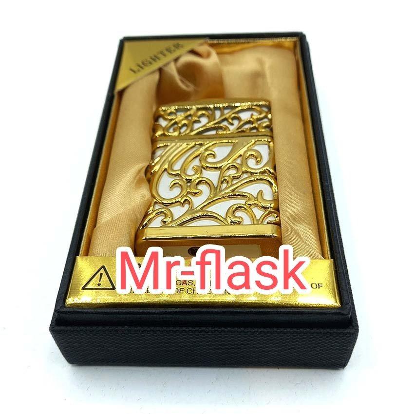 فندک گازی طرح مشبک طلایی