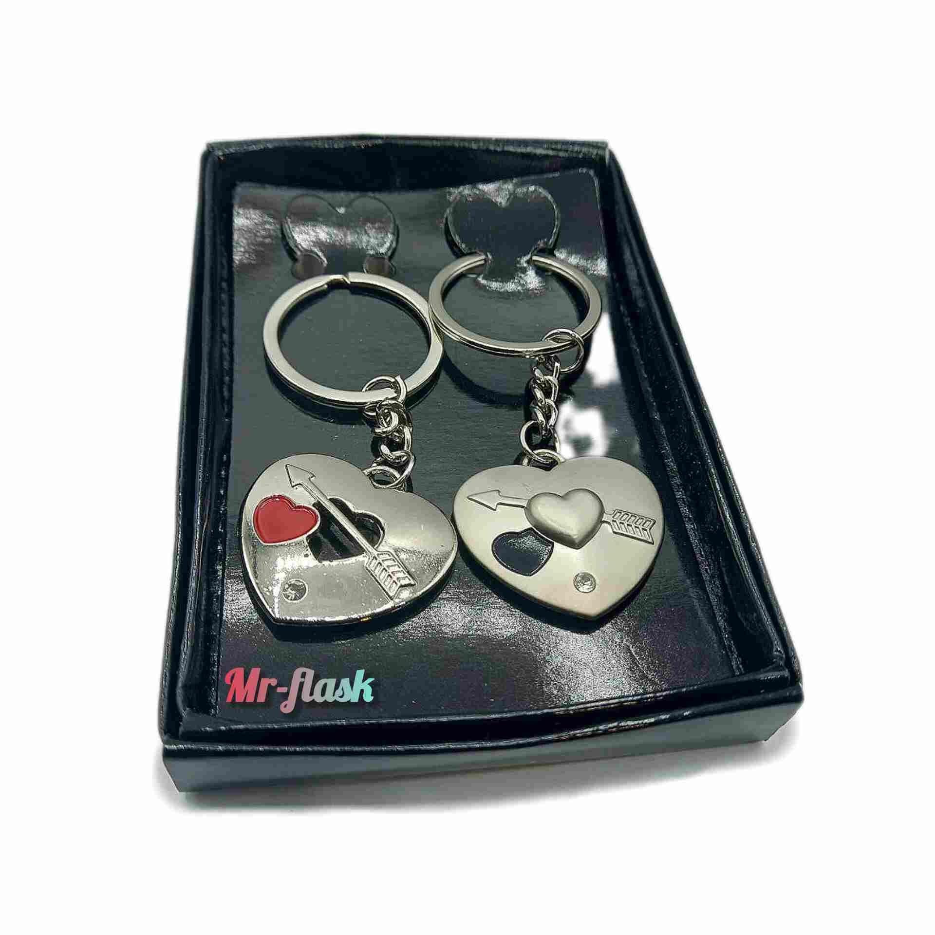 جاکلیدی استیل جفتی مدل قلب کد 0017