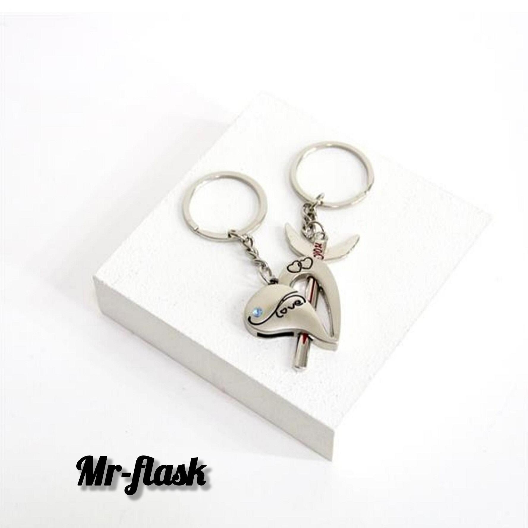 جاکلیدی استیل جفتی مدل قلب کد 0018