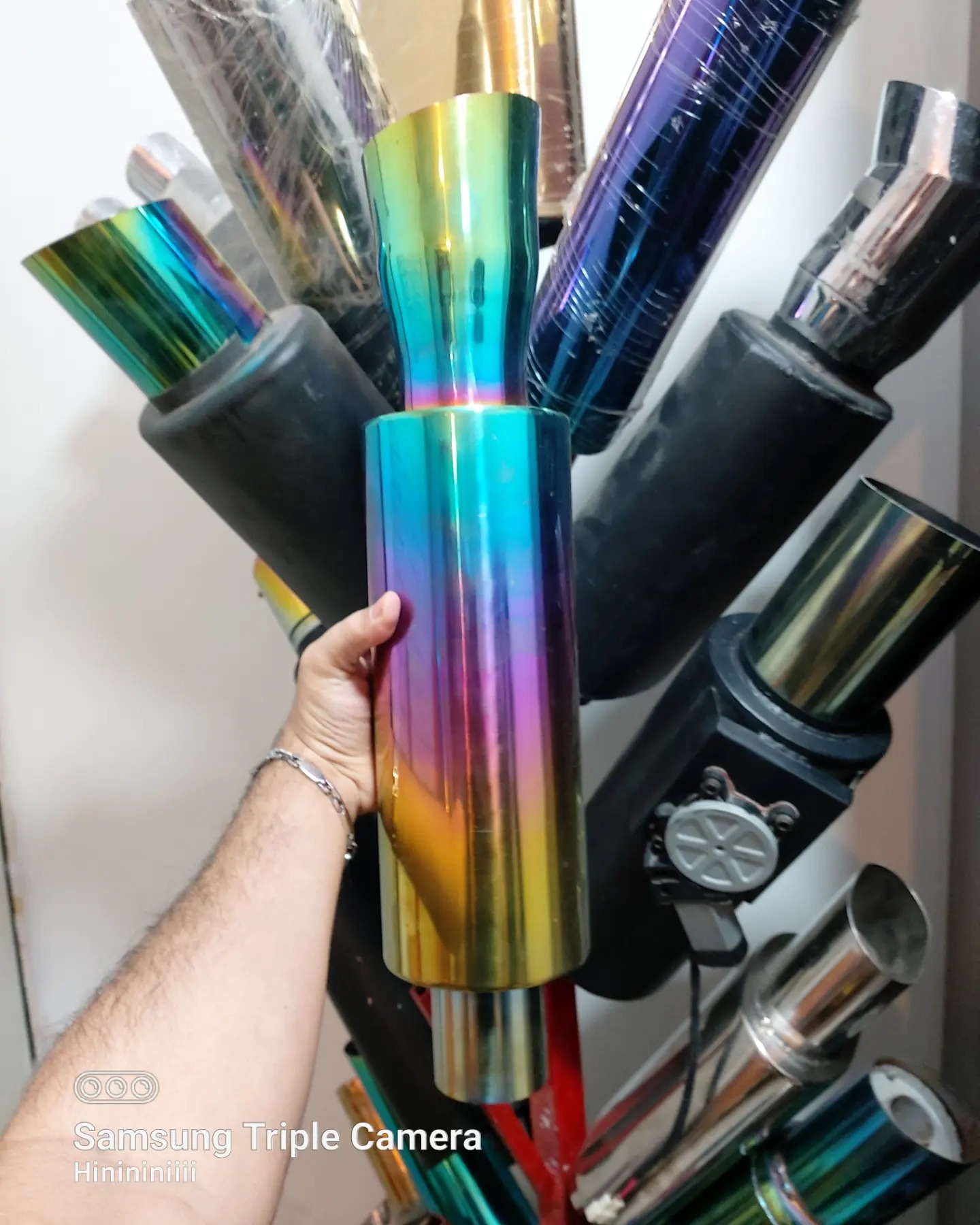 منبع اگزوز اسپرت استیل کله3d