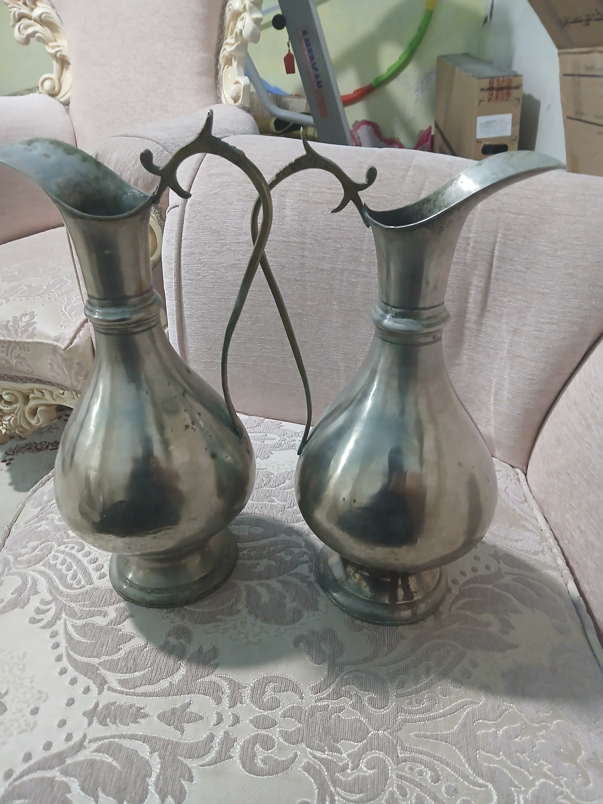 یک جفت پارچ کله غازی ورشو قاجاری