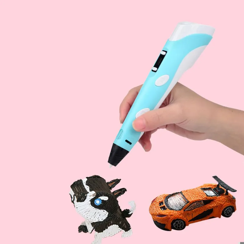 قلم طراحی سه بعدی مدل 3D pen-2 رنگ زرد