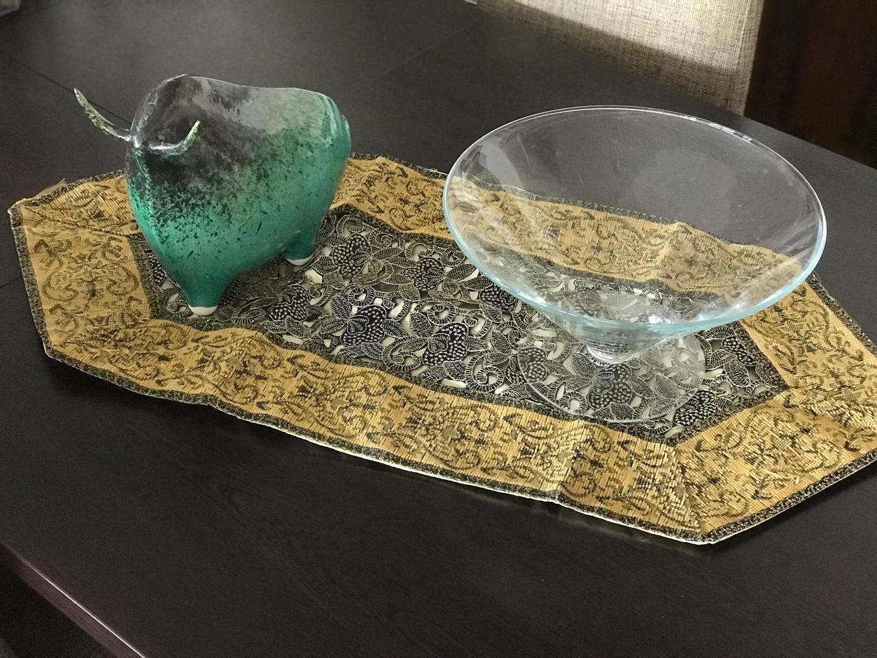 رانر سه تکه (ترکیبی از مخمل و دانتل خارجی)