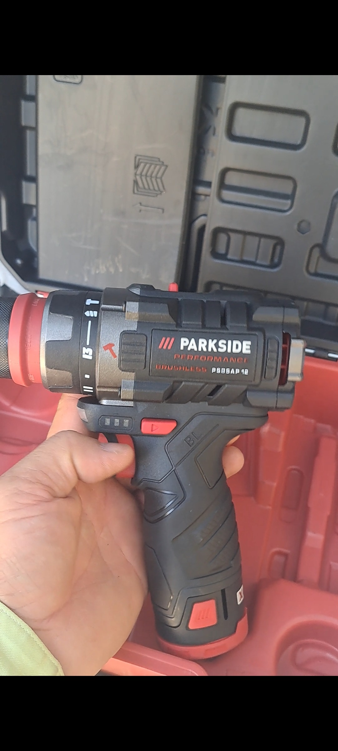 دریل شارژی 12 ولت چکشی پارکساید 2 کاره