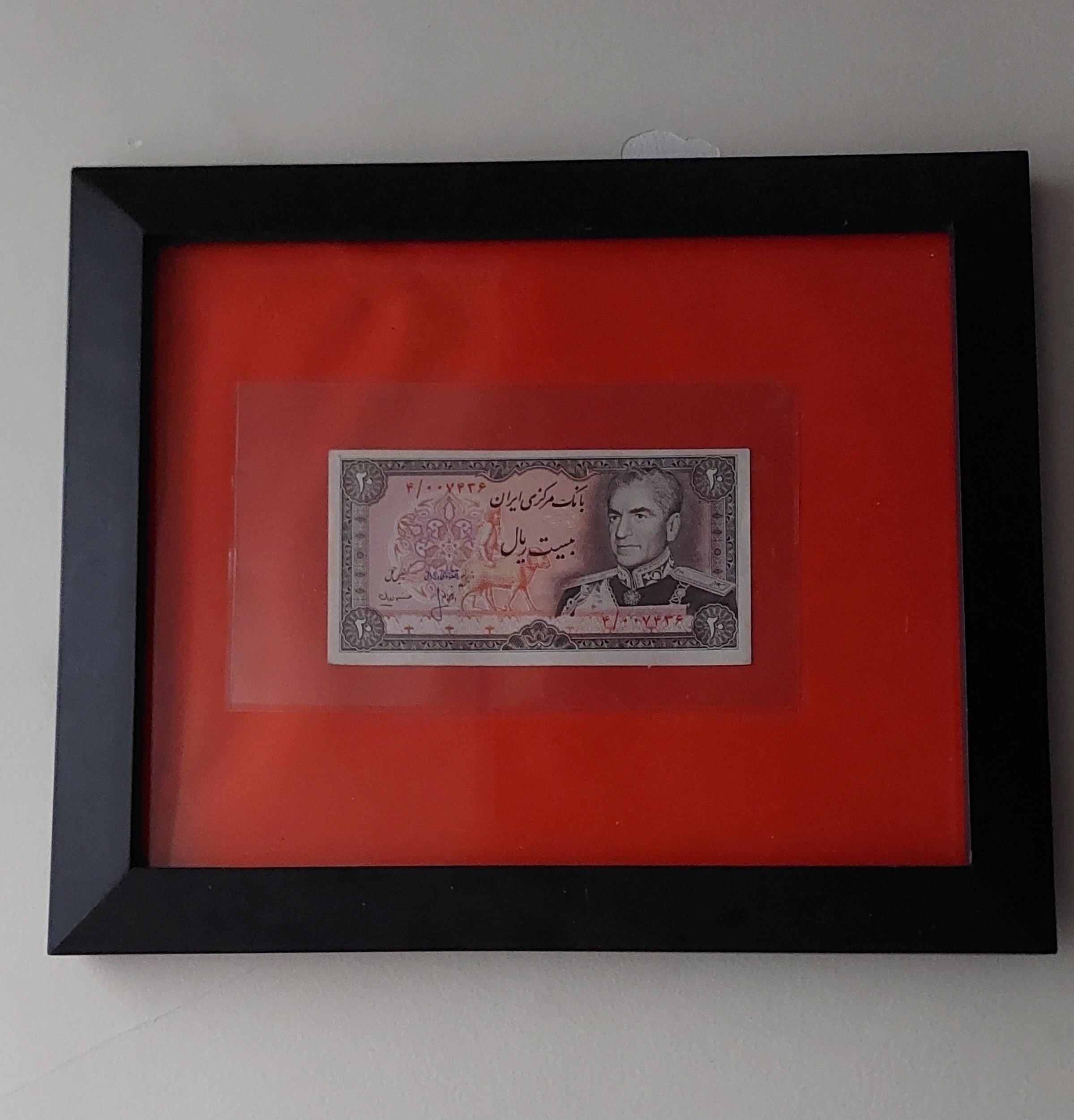 تابلو اسکناس شاهی رومیزی و دیواری