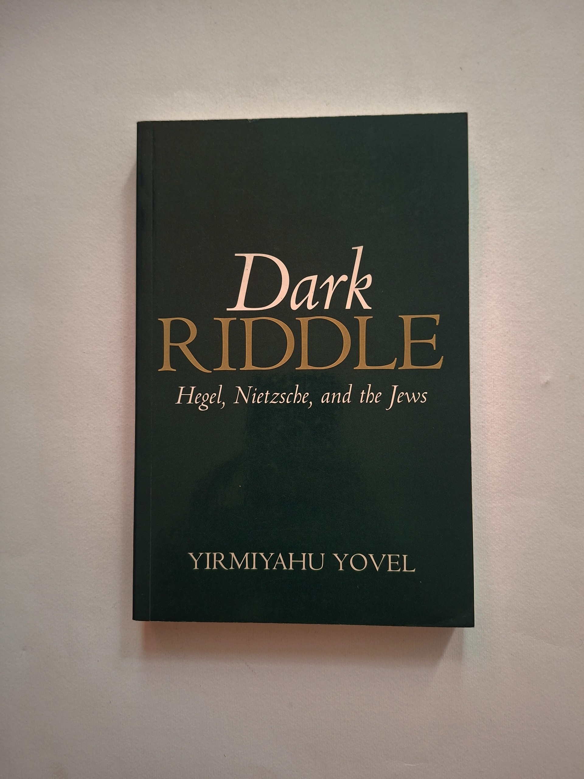 Dark Riddle Hegel, Nietzsche, and the Jews