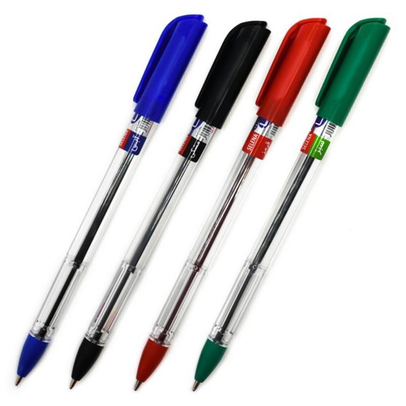 4 عدد خودکار سلنا 0.7 ابی مشکی قرمز سبز