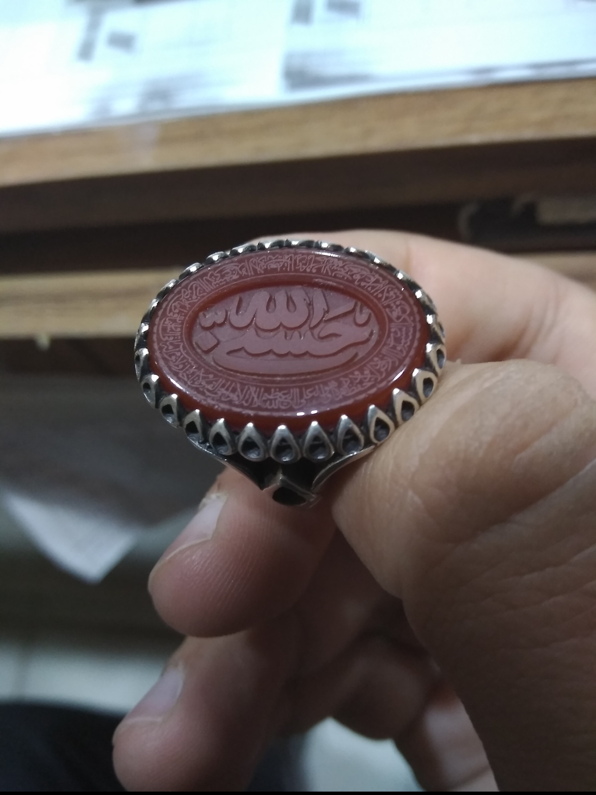 انگشتر نقره عقیق خراسانی