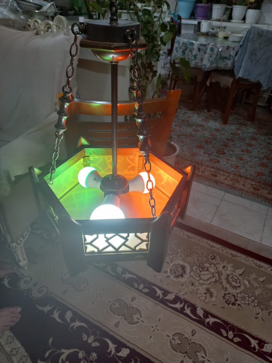 لوستر چوبی زیبا