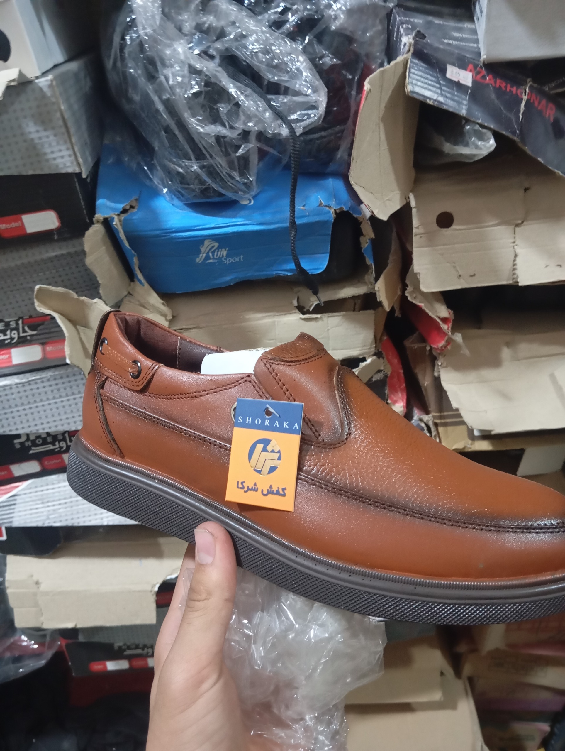 کفش چرم ضمانتی تک سایز 40