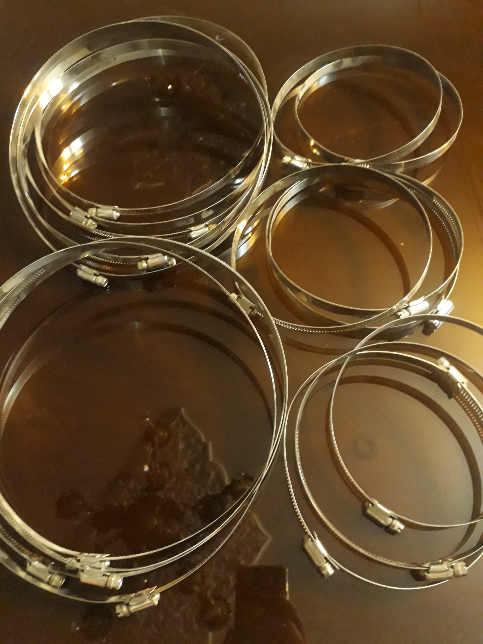 بست فلزی استیل بست شیلنگ 18 عدد باهم