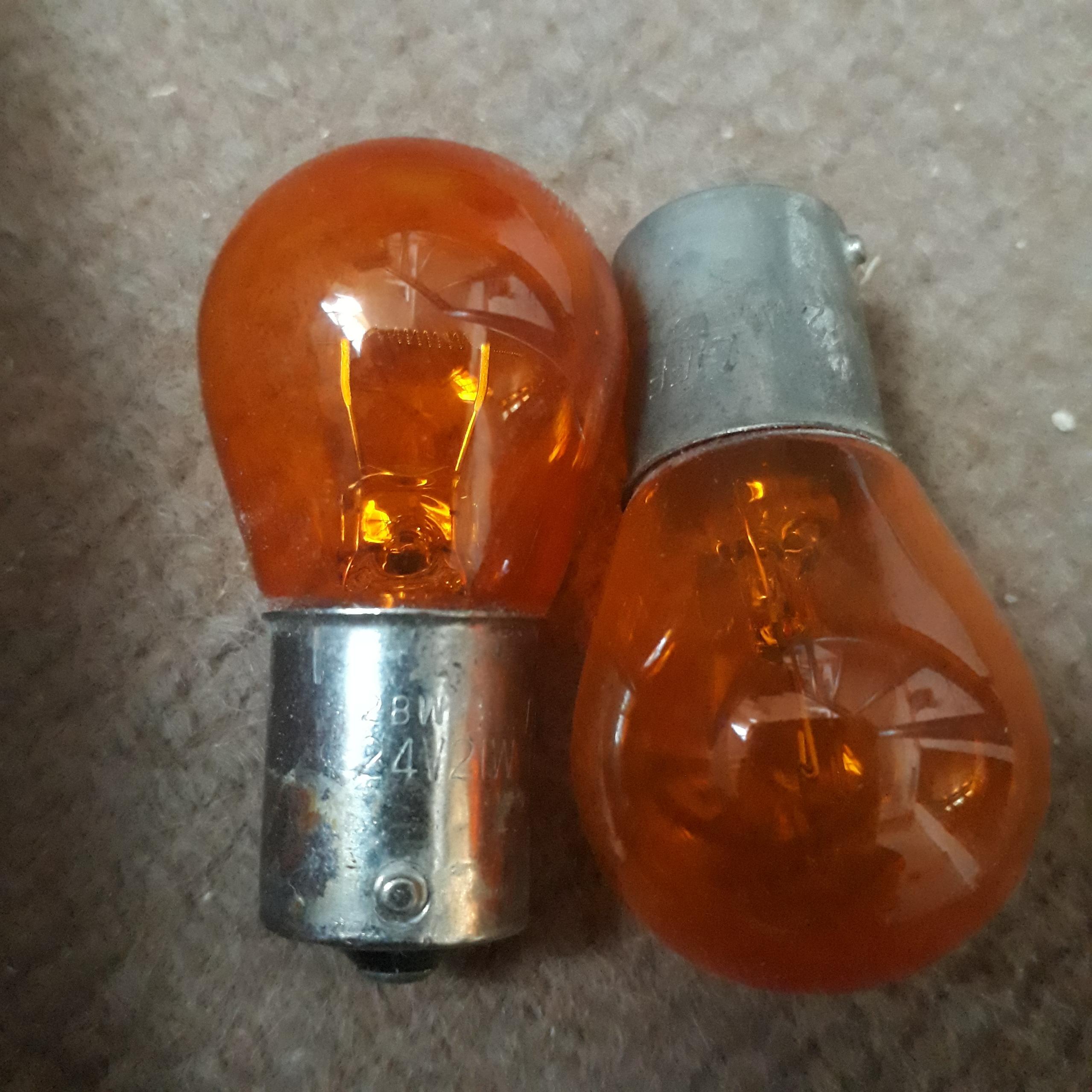 لامپ راهنما 24 ولت شیشه نارنجی