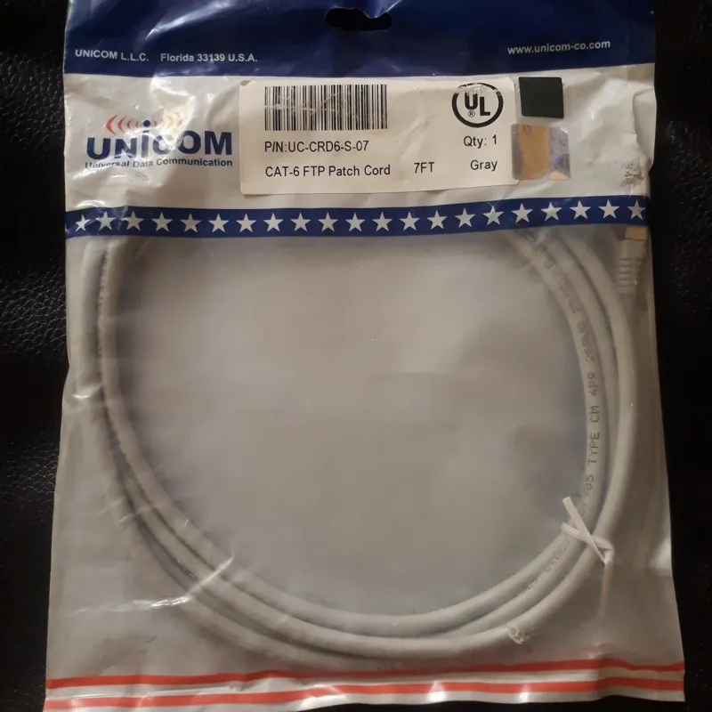 پچ کورد یونیکامCAT-6 FTP 7FT UNICOM طوسی