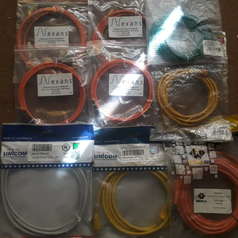 تعداد 10 عدد کابل پچ کورد شبکه CAT6 طبق عکس