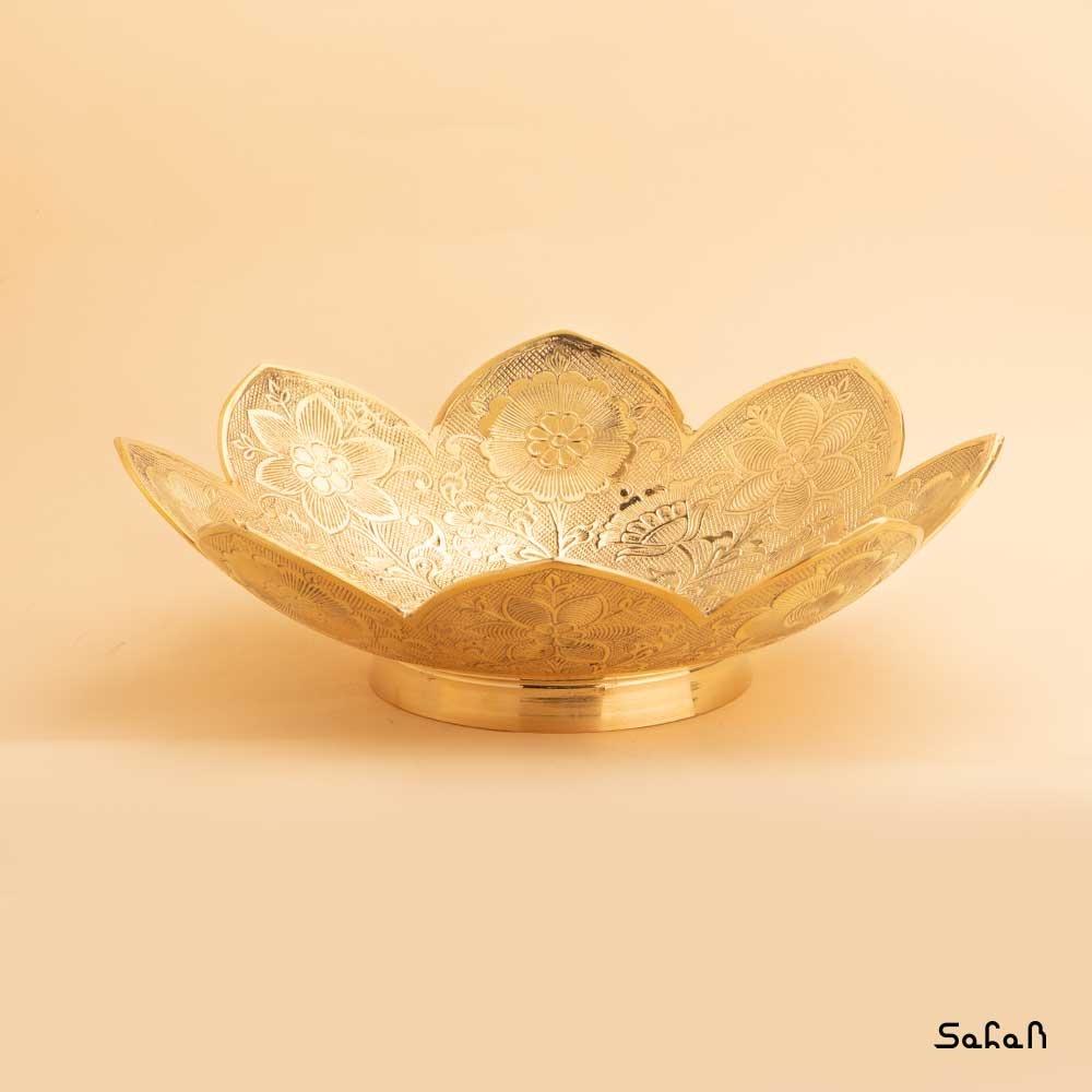 میوه خوری برنجی مدل پونه رنگ طلایی