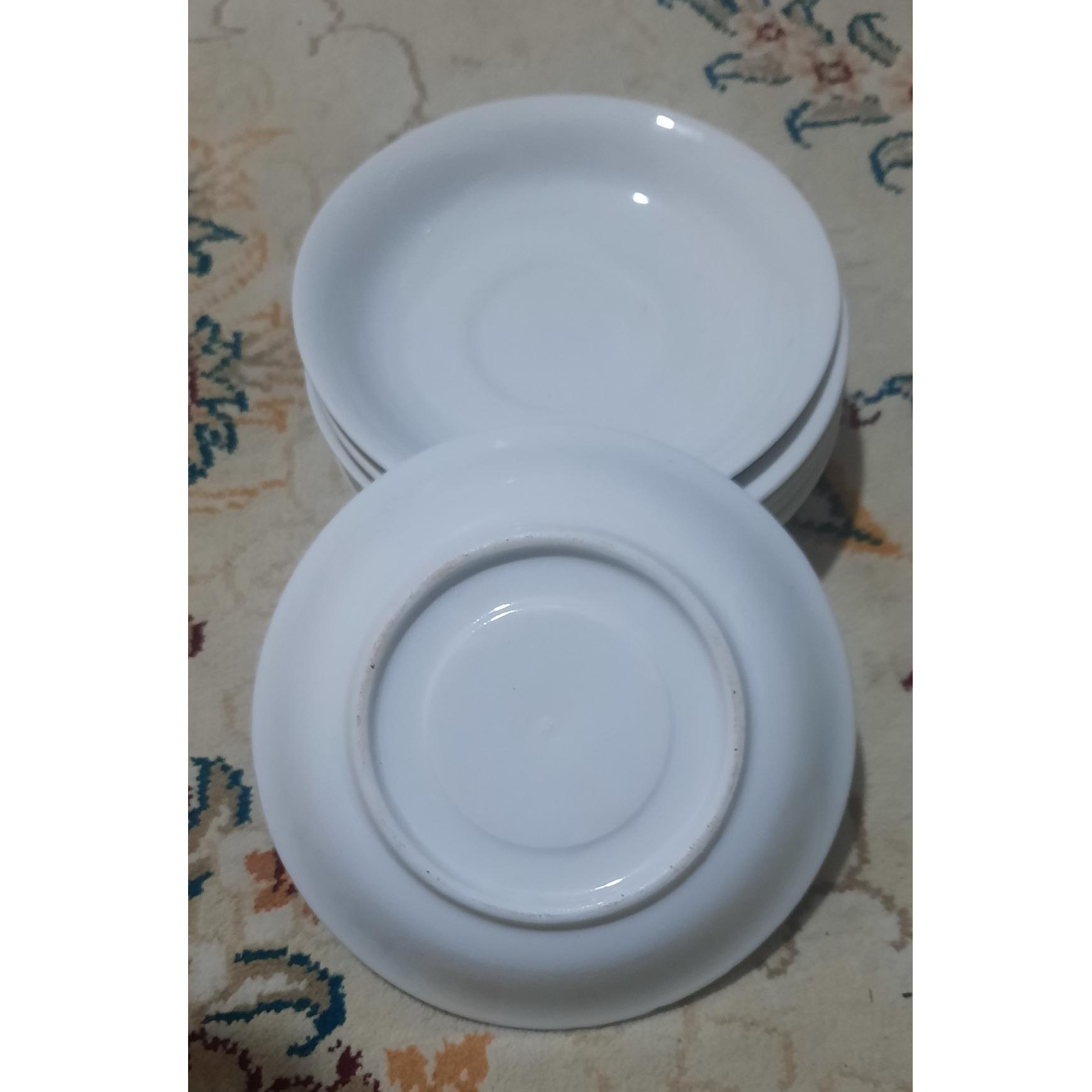 نعلبکی دو طرف سفید ساده مناسب هیئات90عدد