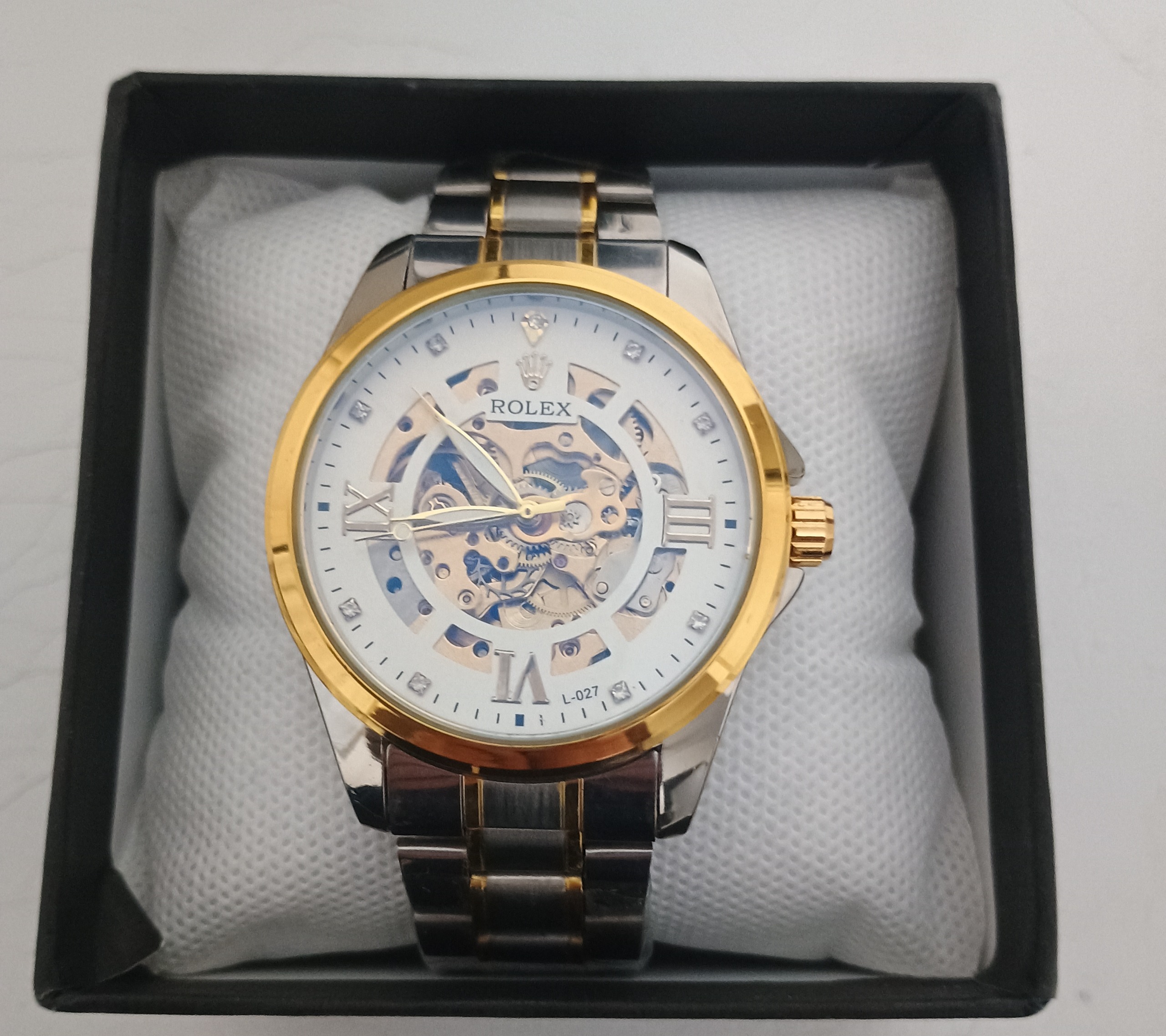 ساعت رولکس اتوماتیک اسکلتون پشت شیشه ای