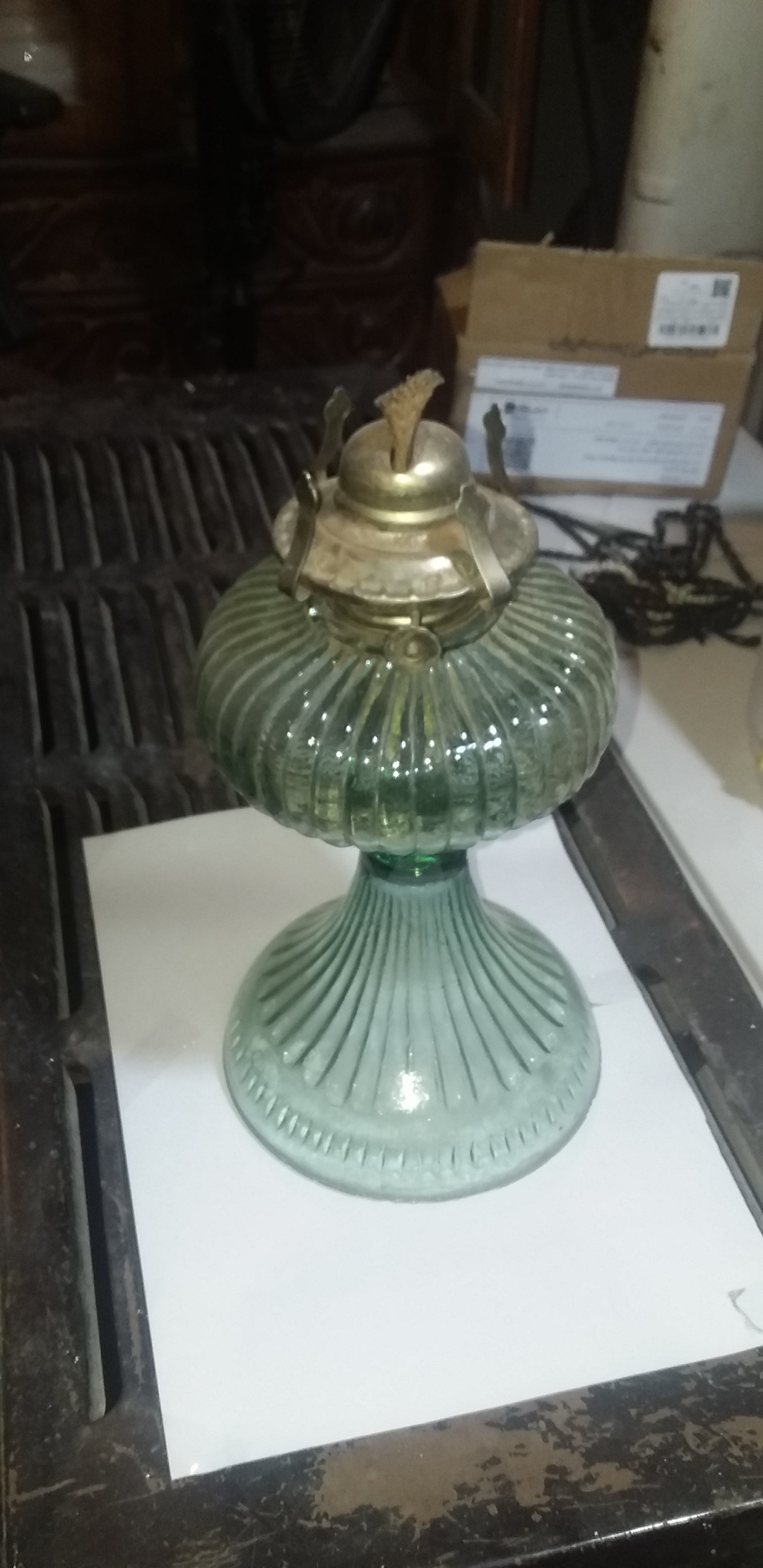 چراغ نفتی قدیمی سالم انتیک