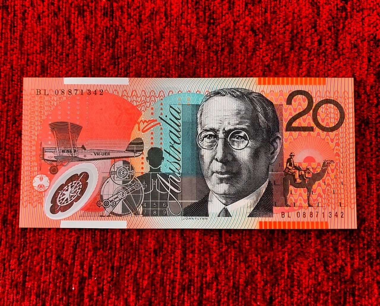 اسکناس 20 دلار استرالیا پلیمری سوپربانکی