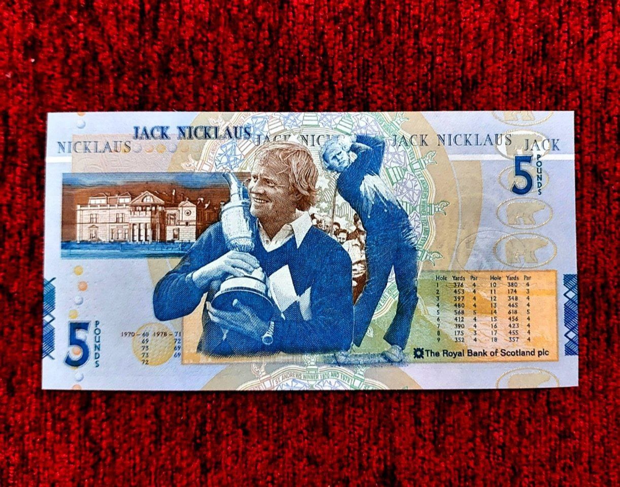 اسکناس یادبود 5پوند اسکاتلند 2005 جک نیکلاس