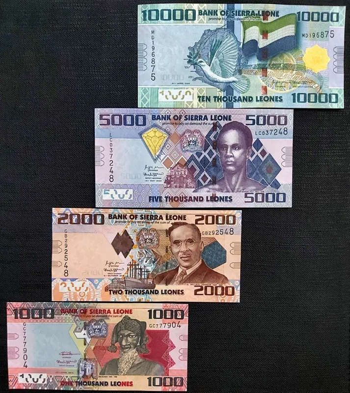  ست کامل اسکناس سیرالئون سری قبل