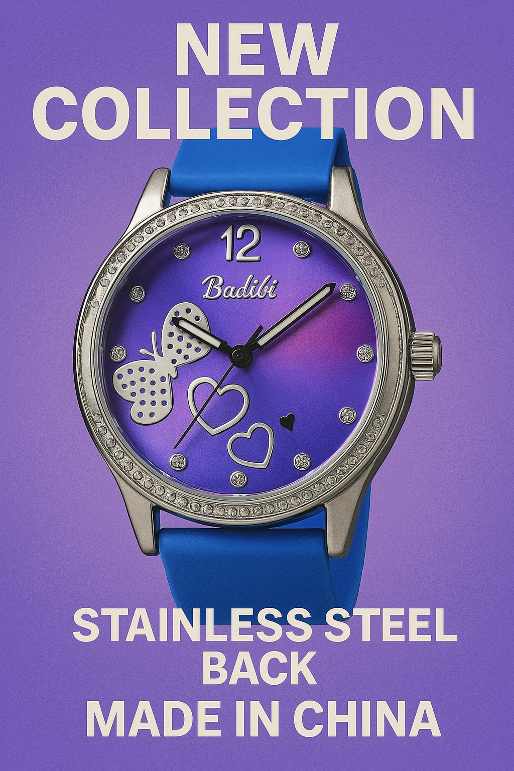 Badibi 19604 Butterfly Heart Watch