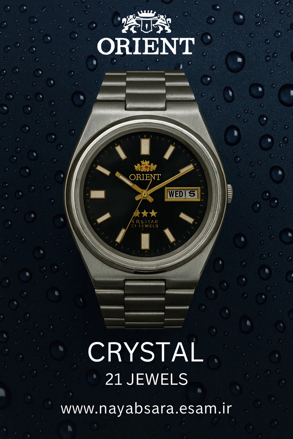 ORIENT 3 Stars Crystal 21J Automatic